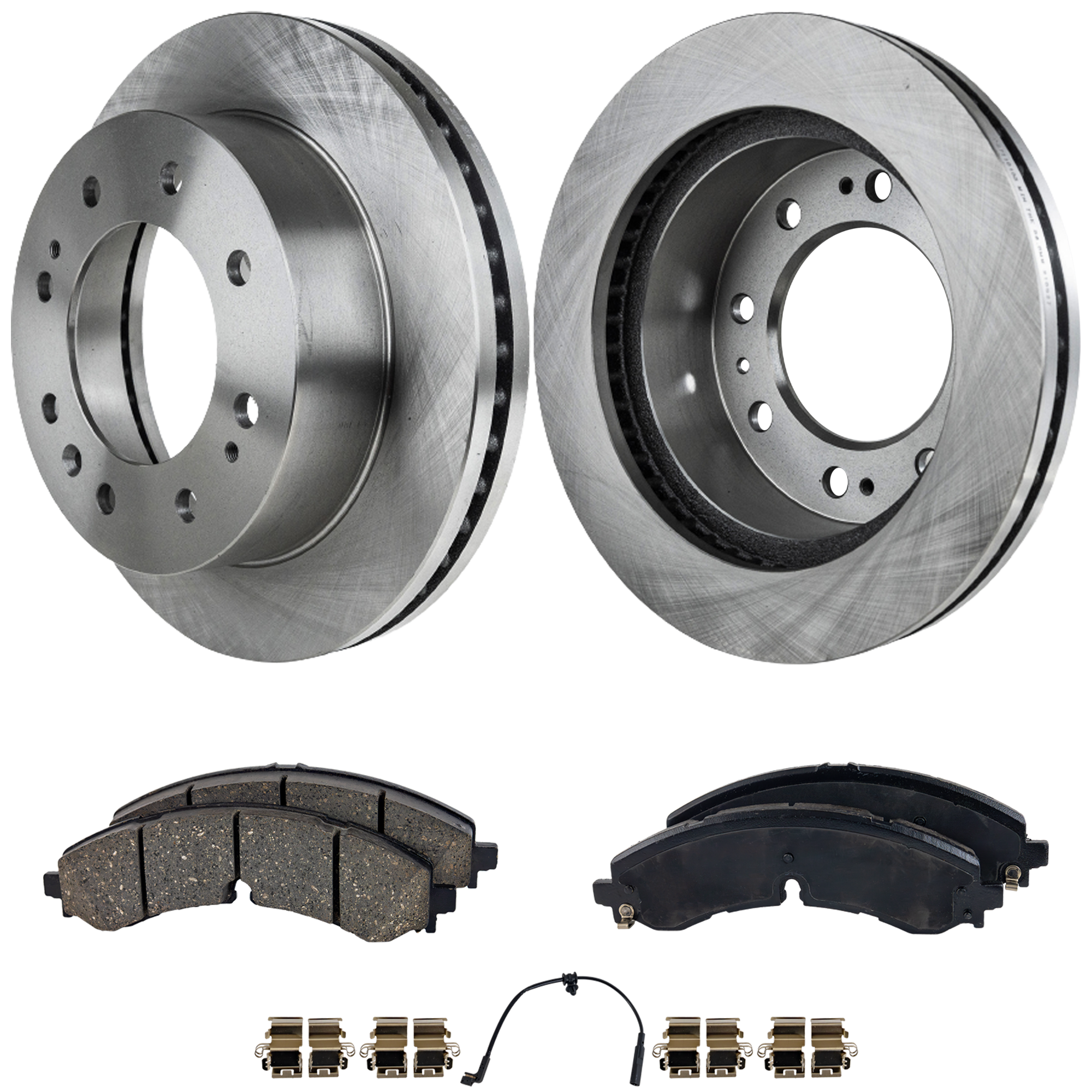AM SIERRA SILVERADO 3500 HD 20-22 FRONT BRAKE DISC AND PAD KIT 4 pc kit SKU KIT 010623-24 OEM 25807428-22752762-23118117-845