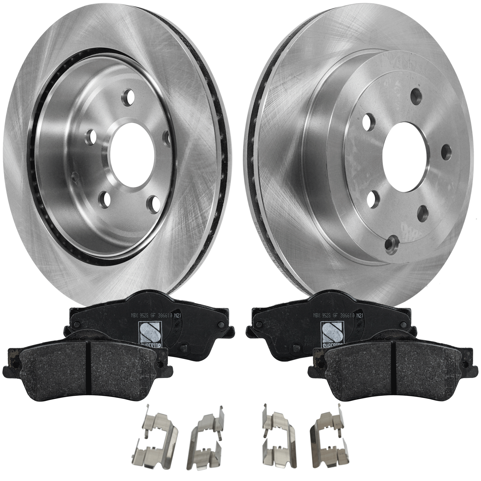 AM G8-08-09 REAR BRAKE DISC AND PAD KIT 2 Wheel Set SKU KIT 010722-10 OEM 41249-55168-850106-900512-6005