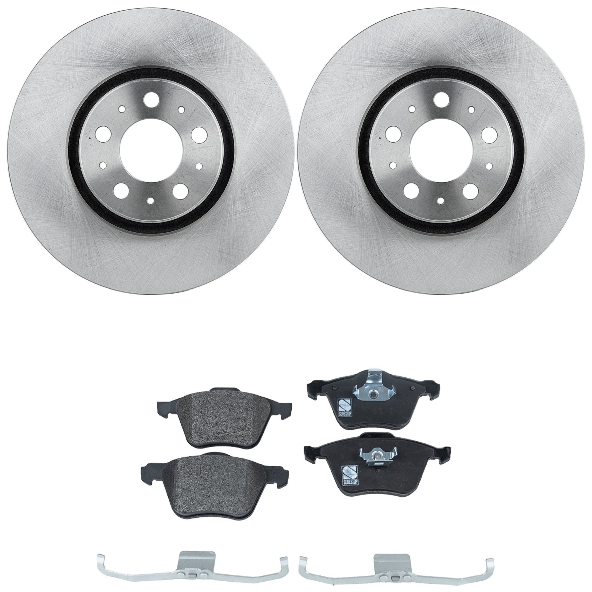 AM XC90-03-14 FRONT BRAKE DISC AND PAD KIT 4 pc kit SKU KIT 010722-110 OEM 30636074-31423325-2742850-3079