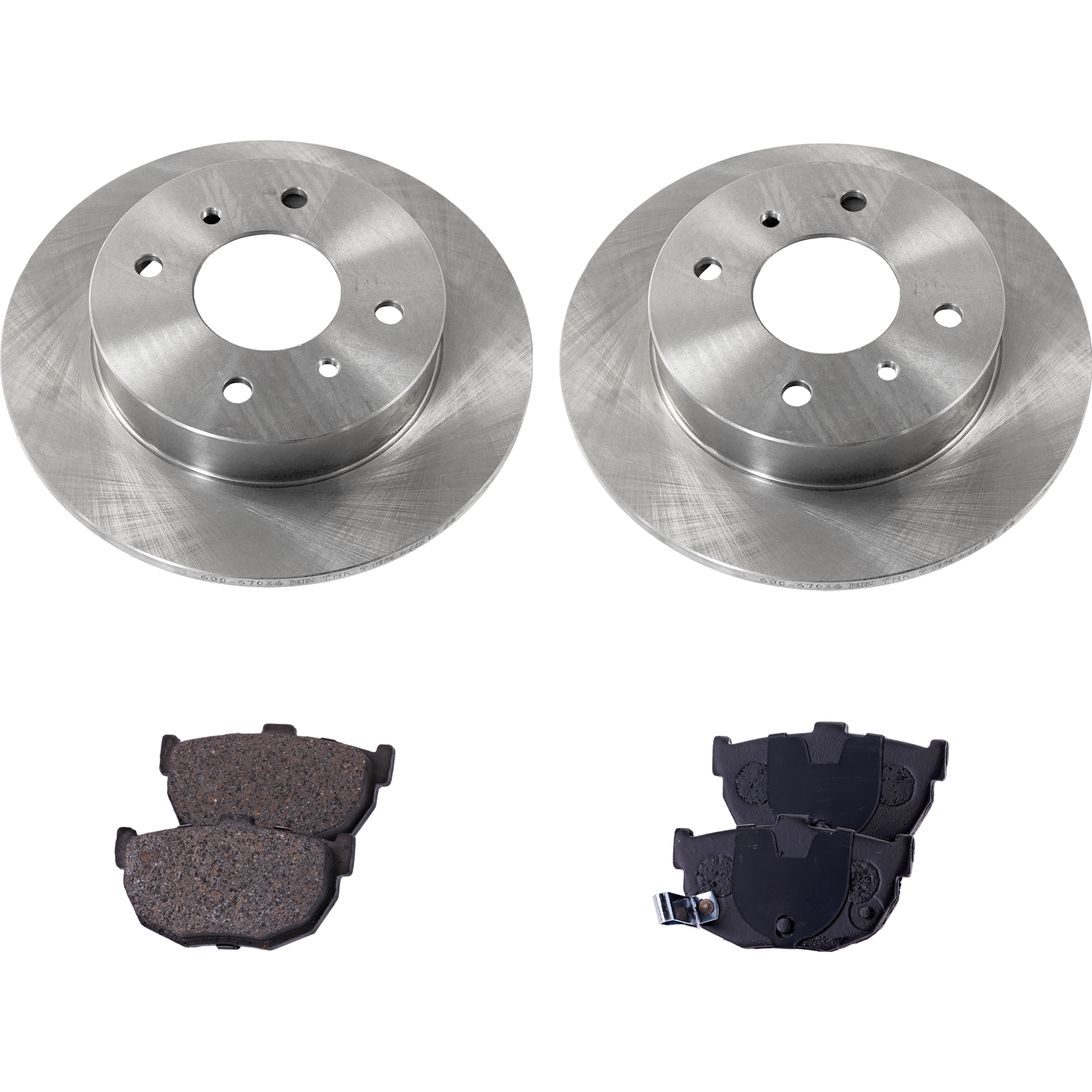 AM STANZA 90-92 REAR BRAKE DISC AND PAD KIT 2 Wheel Set GXE Model 4 pc kit ABS SKU KIT 010722-113 OEM 4320642R03-4406008E91-4406065E