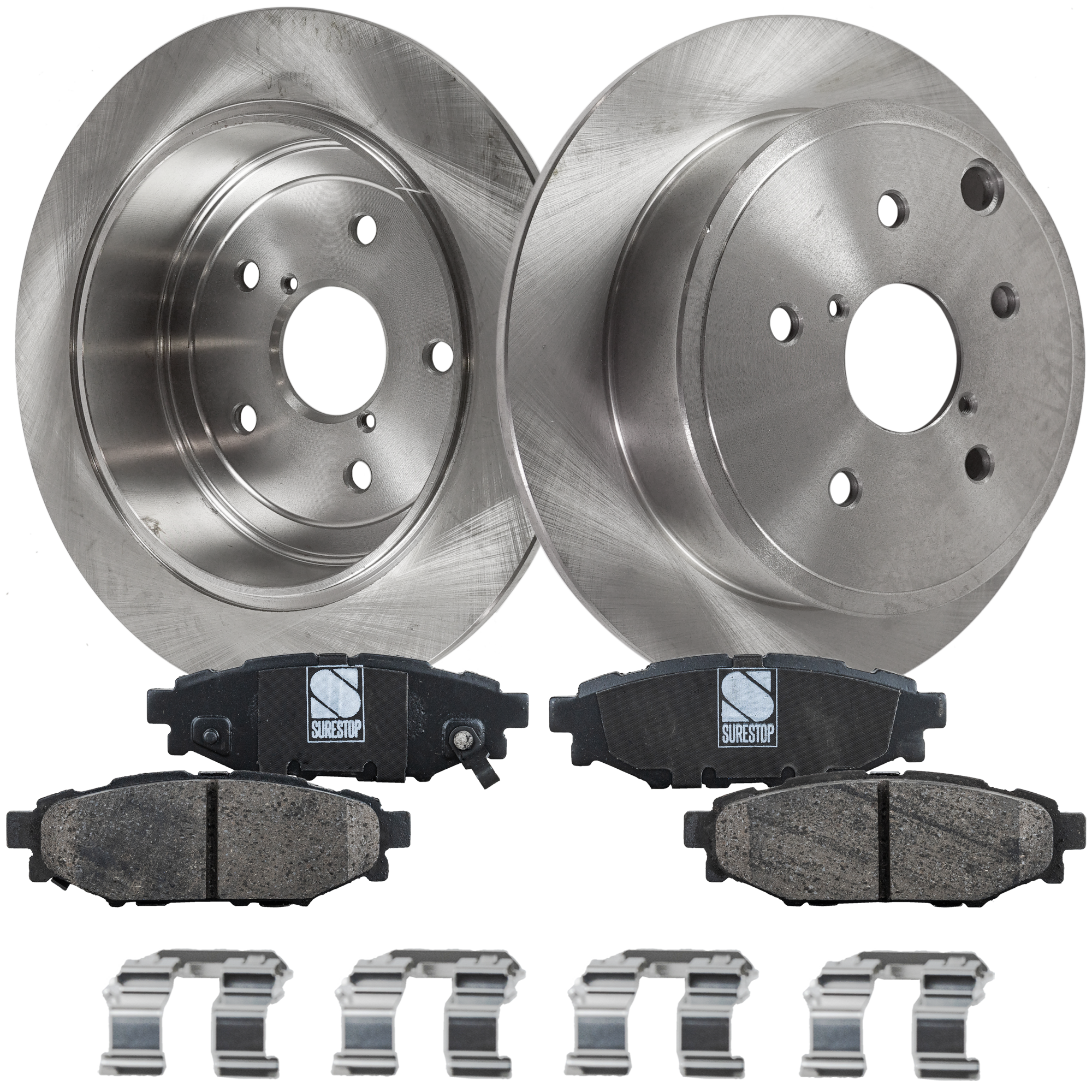 AM WRX 15-15 REAR BRAKE DISC AND PAD KIT 2 Wheel Set SKU KIT 010722-144 OEM 12147032-44823-60013024-982044