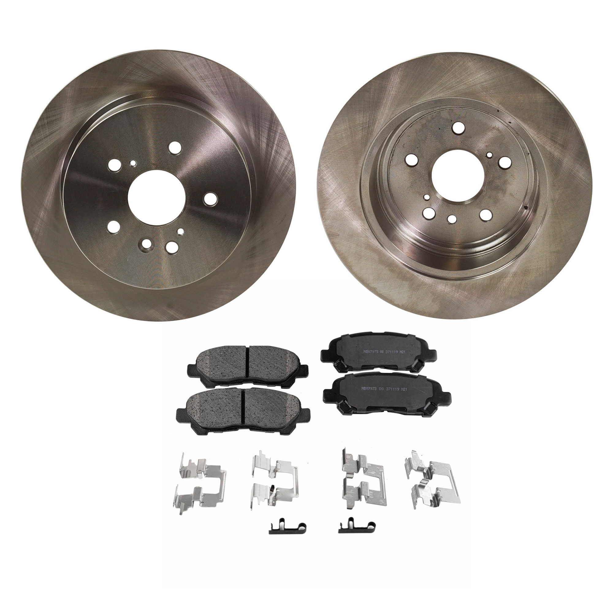 AM HIGHLANDER 08-13 REAR BRAKE DISC AND PAD KIT 2 Wheel Set SKU KIT 010722-156 OEM 4243148060-044660E020-04466481