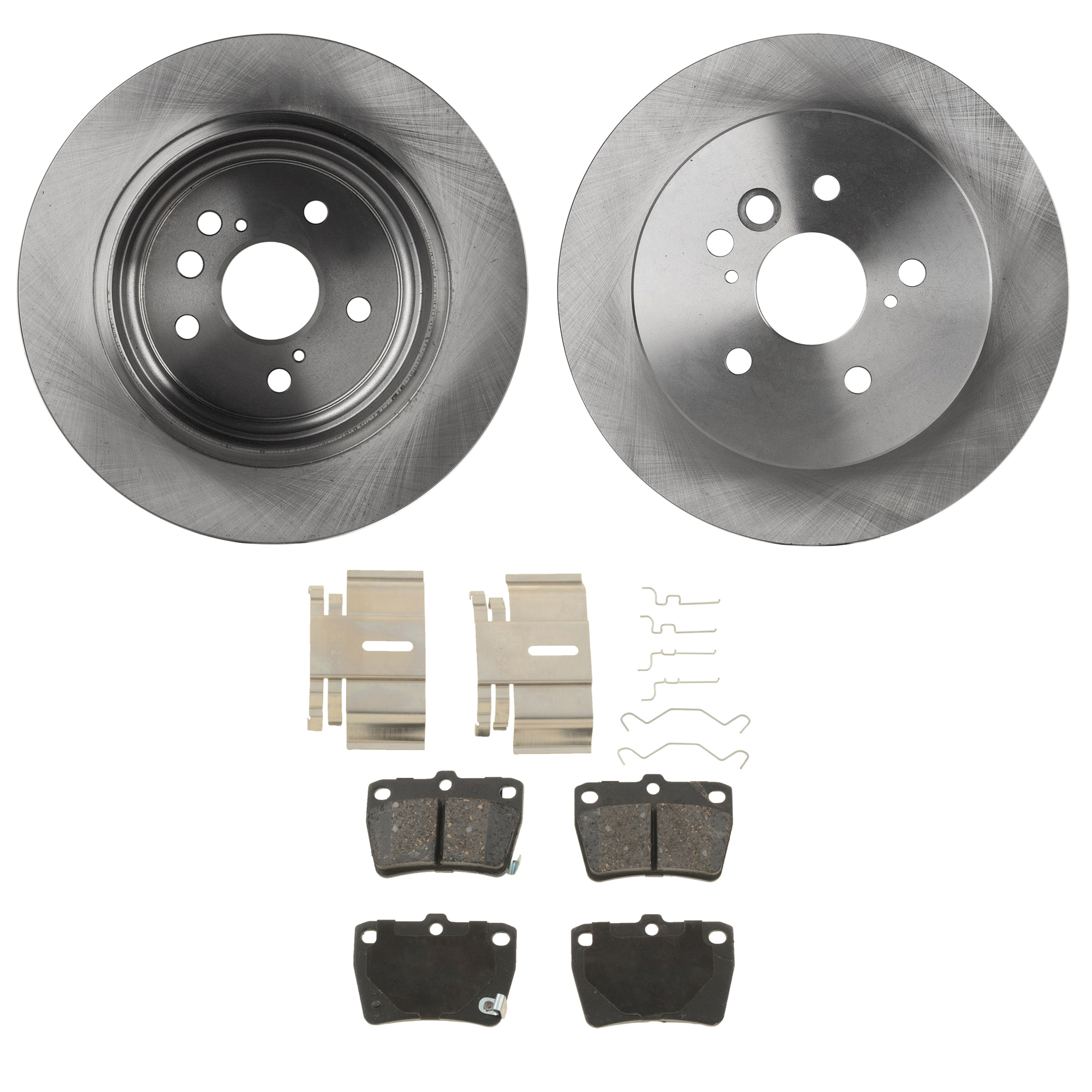 AM RAV4-04-05 REAR BRAKE DISC AND PAD KIT 4 pc kit SKU KIT 010722-159 OEM 4243142041-4243142040-04466420