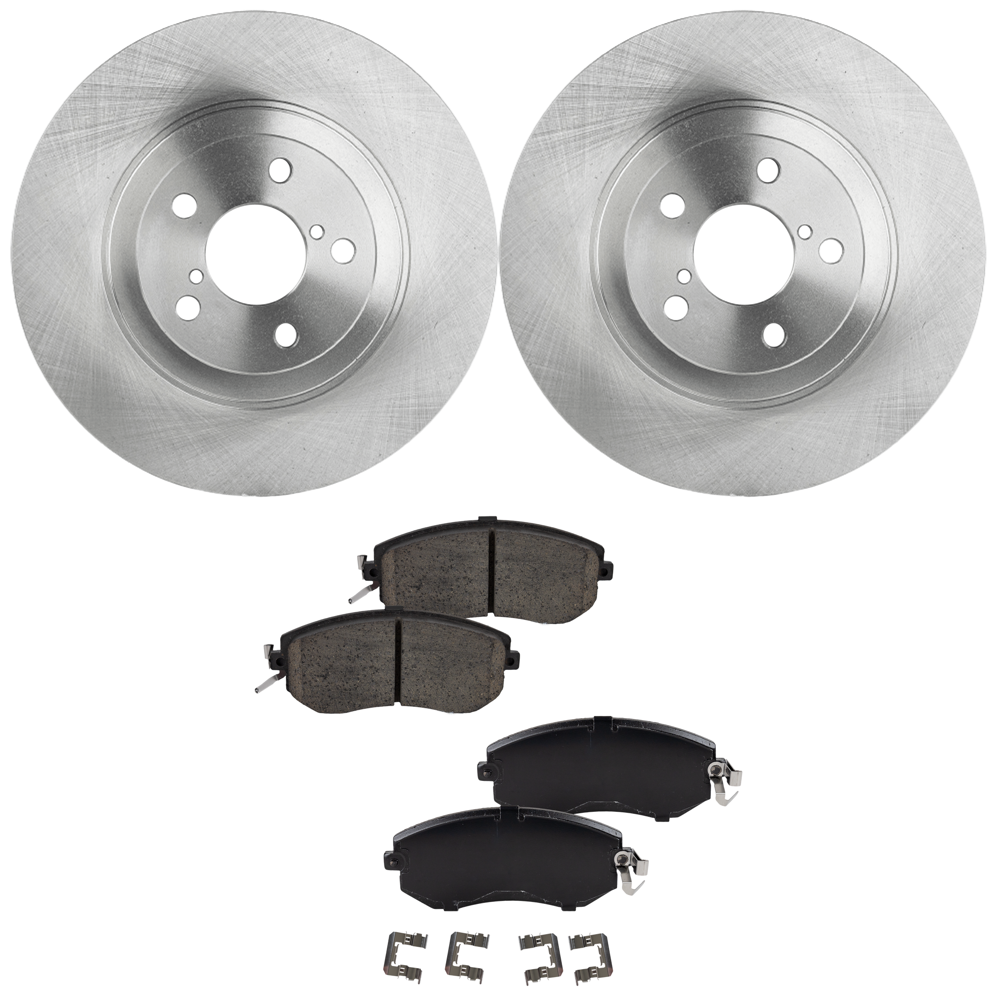 AM FR S 13-16 FRONT BRAKE DISC AND PAD KIT 4 pc kit Base Model SKU KIT 010722-33 OEM 26300SA001-26300AG01A SU003005