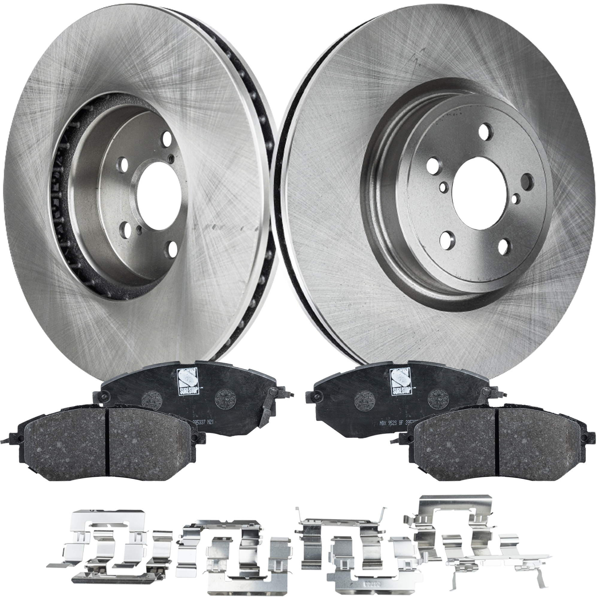 AM LEGACY 05-14 FORESTER 14-17 FRONT BRAKE DISC AND PAD KIT 4 pc kit SKU KIT 010722-35 OEM 26300AG001-26300AG02A 26296AG0