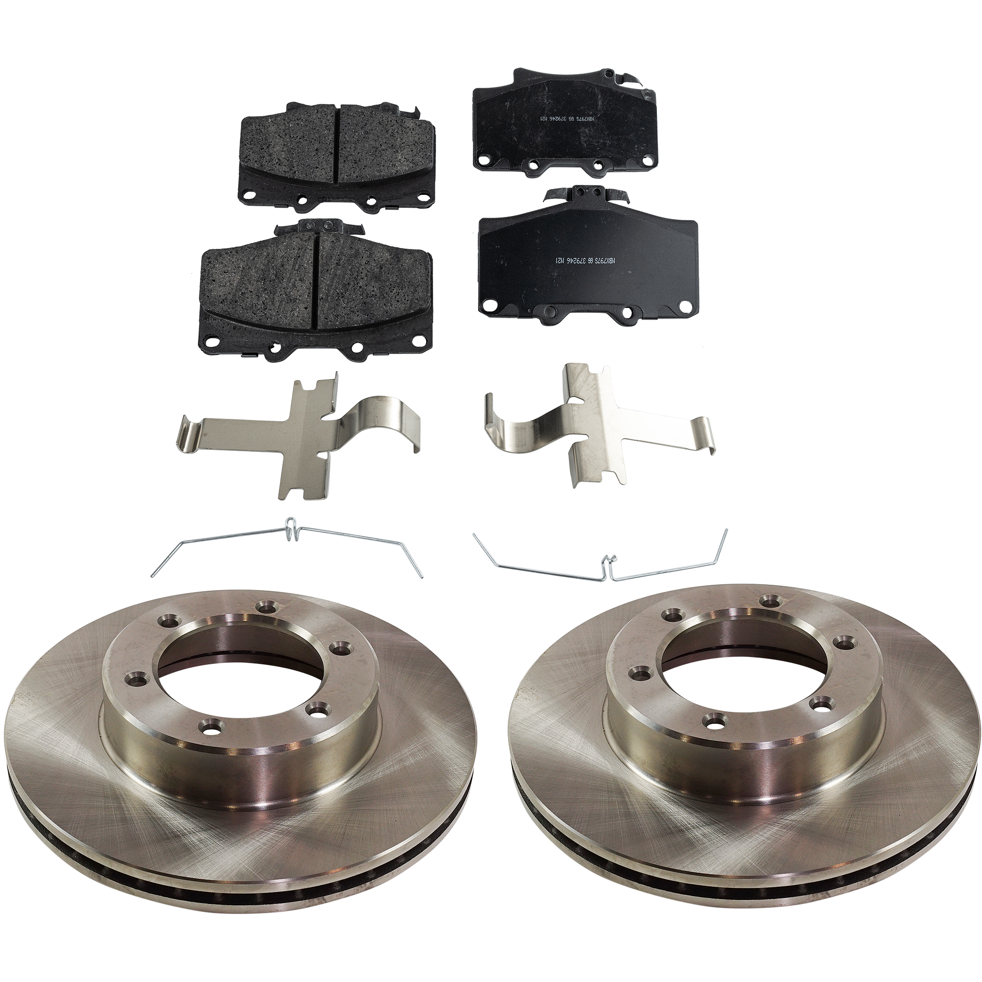 AM 4RUNNER 92-96 T100-93-98 FRONT BRAKE DISC AND PAD KIT 4 pc kit SKU KIT 010722-55 OEM 4351235200-0446535061-04465351