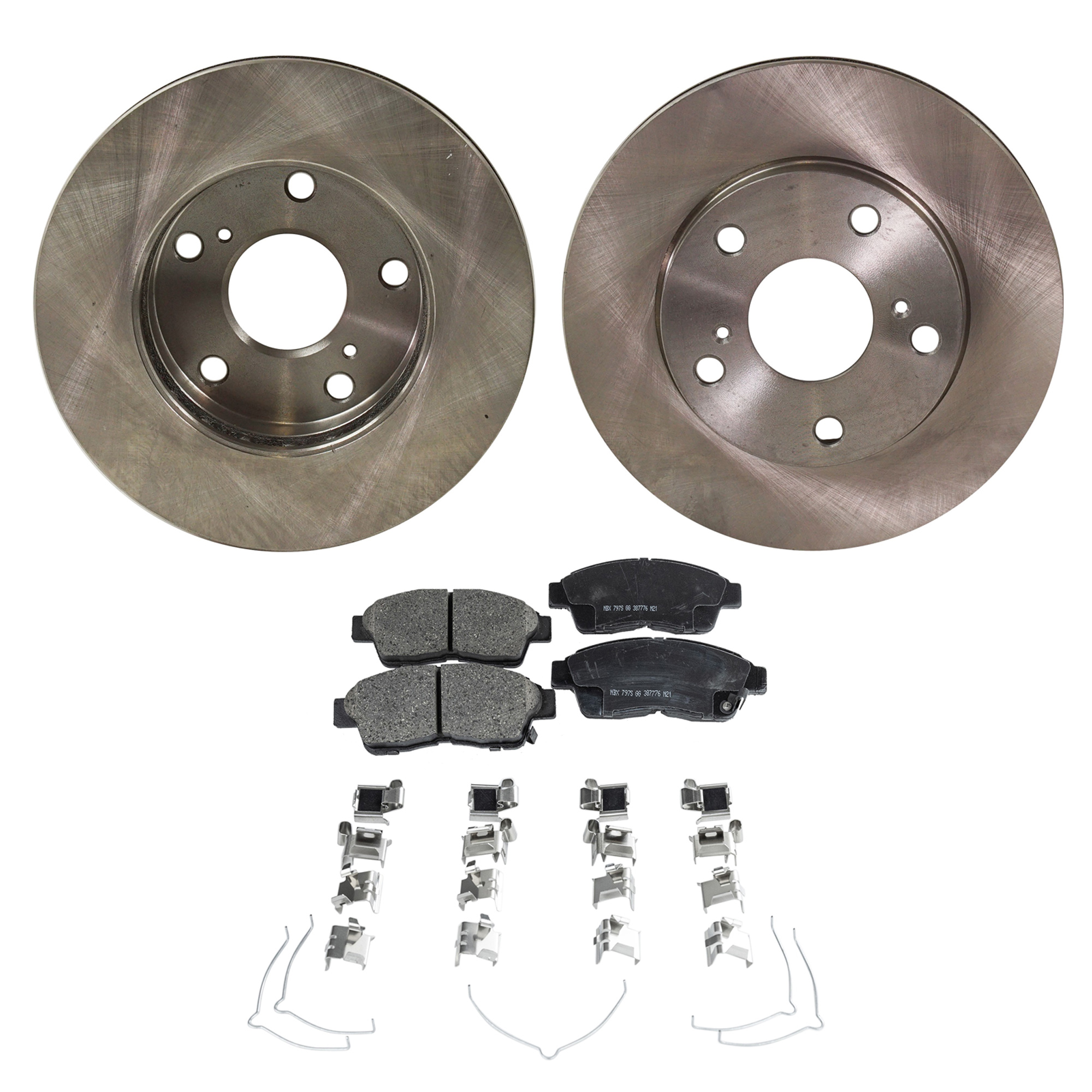 AM CAMRY 96-01 FRONT BRAKE DISC AND PAD KIT 4 pc kit SKU KIT 010722-60 OEM 4351233020-4351233050-43512060