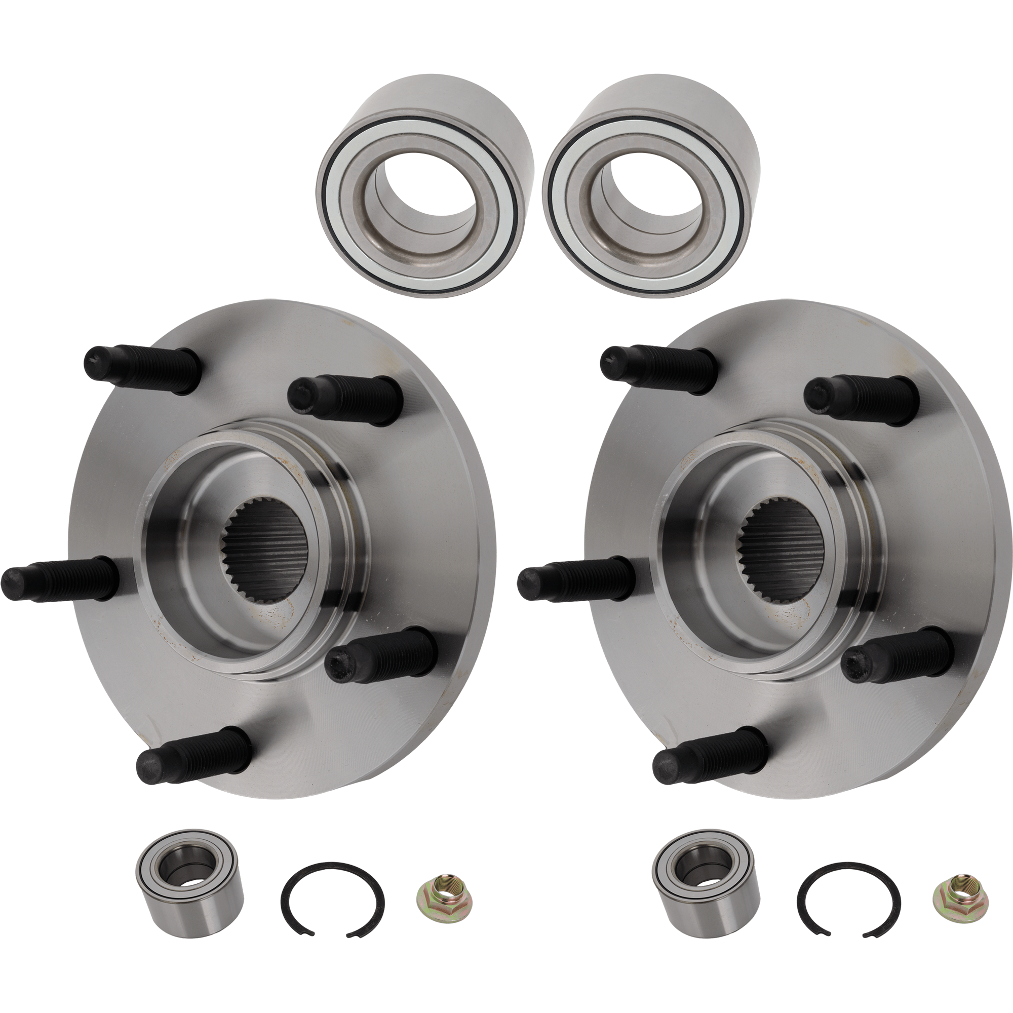 AM ESCAPE 01-12 MARINER 05-11 TRIBUTE 01-11 FRONT HUB ASSEMBLY RH AND LH 4 pc Kit with Wheel Bearings SKU KIT 010723-01