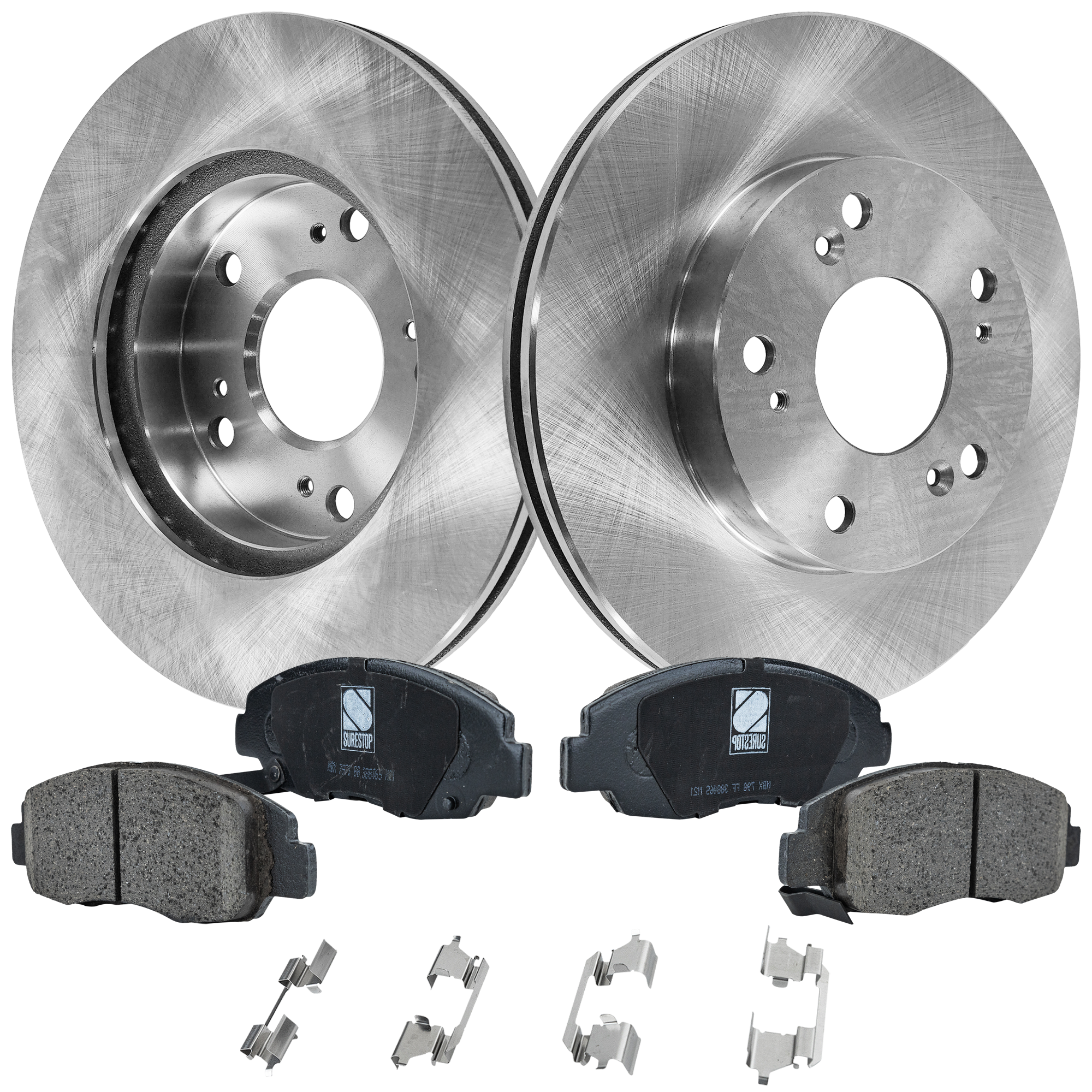 AM CIVIC 06-11 FRONT BRAKE DISC AND PAD KIT 4 pc kit SKU KIT 010723-02 OEM 45251S6M000-45251S7AJ10-45251S