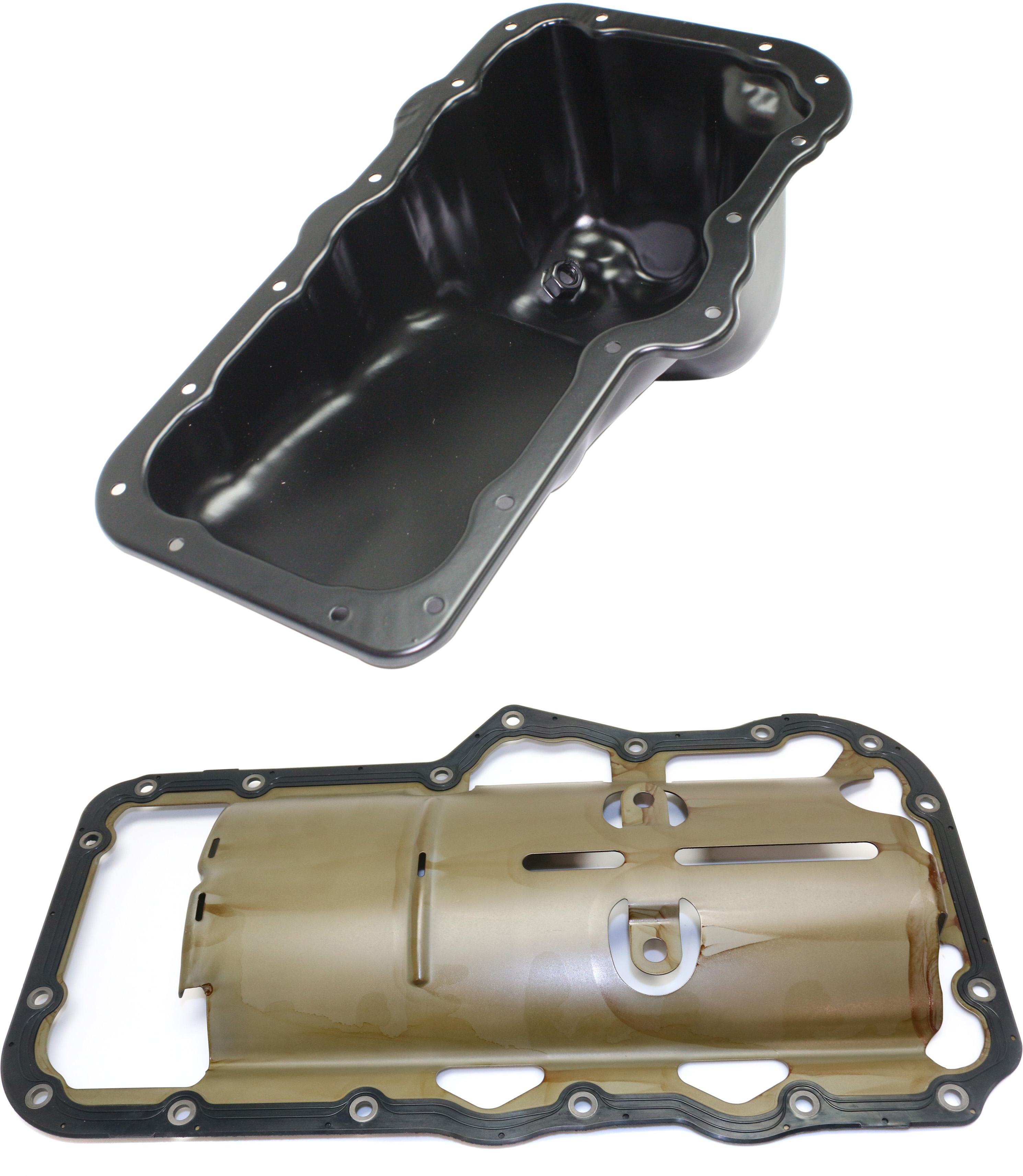 AM GRAND CHEROKEE 05-10 DAKOTA 06-11 OIL PAN 2 pc kit with Oil Pan Gasket 6 Cyl 3.7L eng. SKU KIT 010919-11 OEM 103348-264340-501541-3310058-5