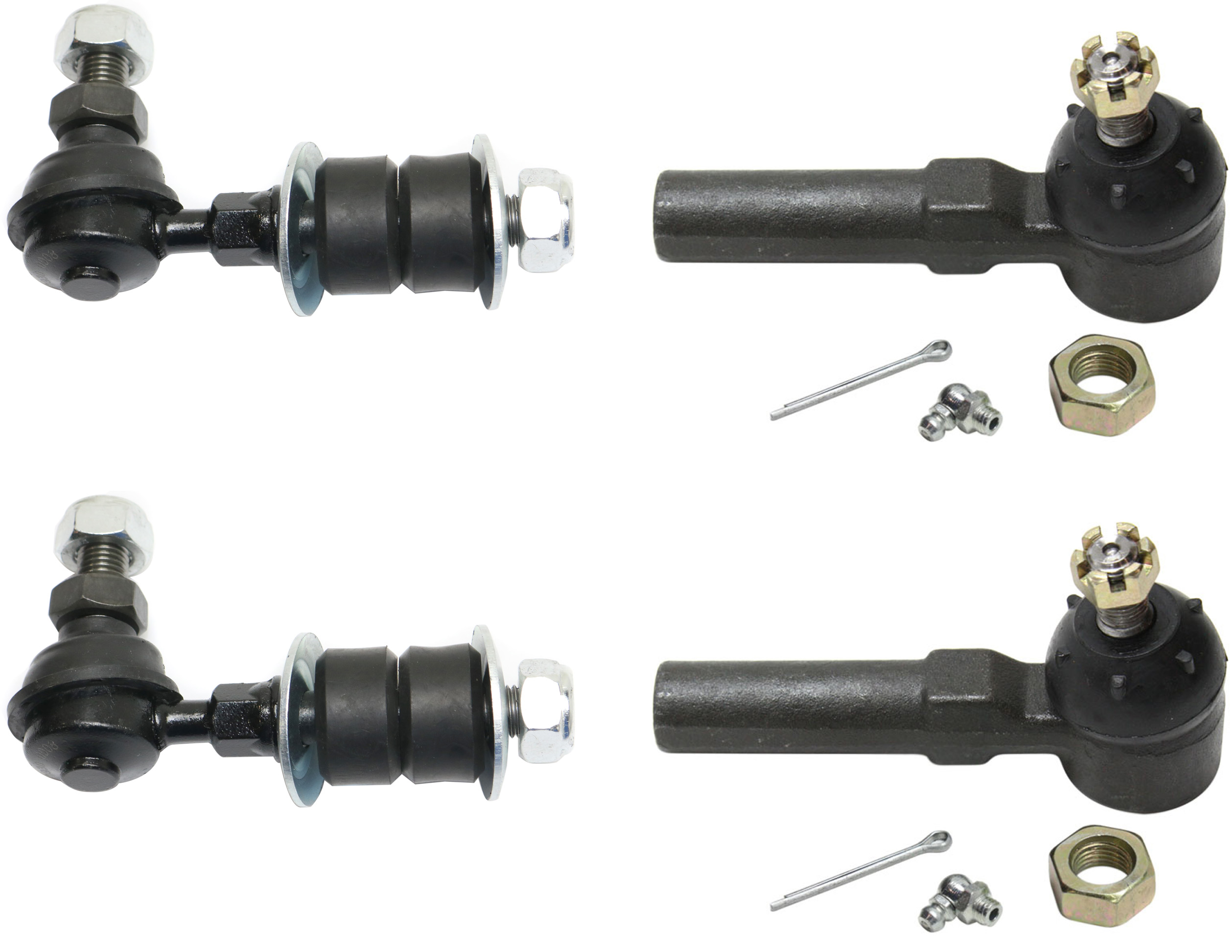 AM VILLAGER QUEST 93-02 FRONT SUSPENSION KIT RH AND LH 4 pc Kit with Sway Bar Links and Tie Rod Ends SKU KIT 011016-04 OEM 351018-1014721-2693079-4011739