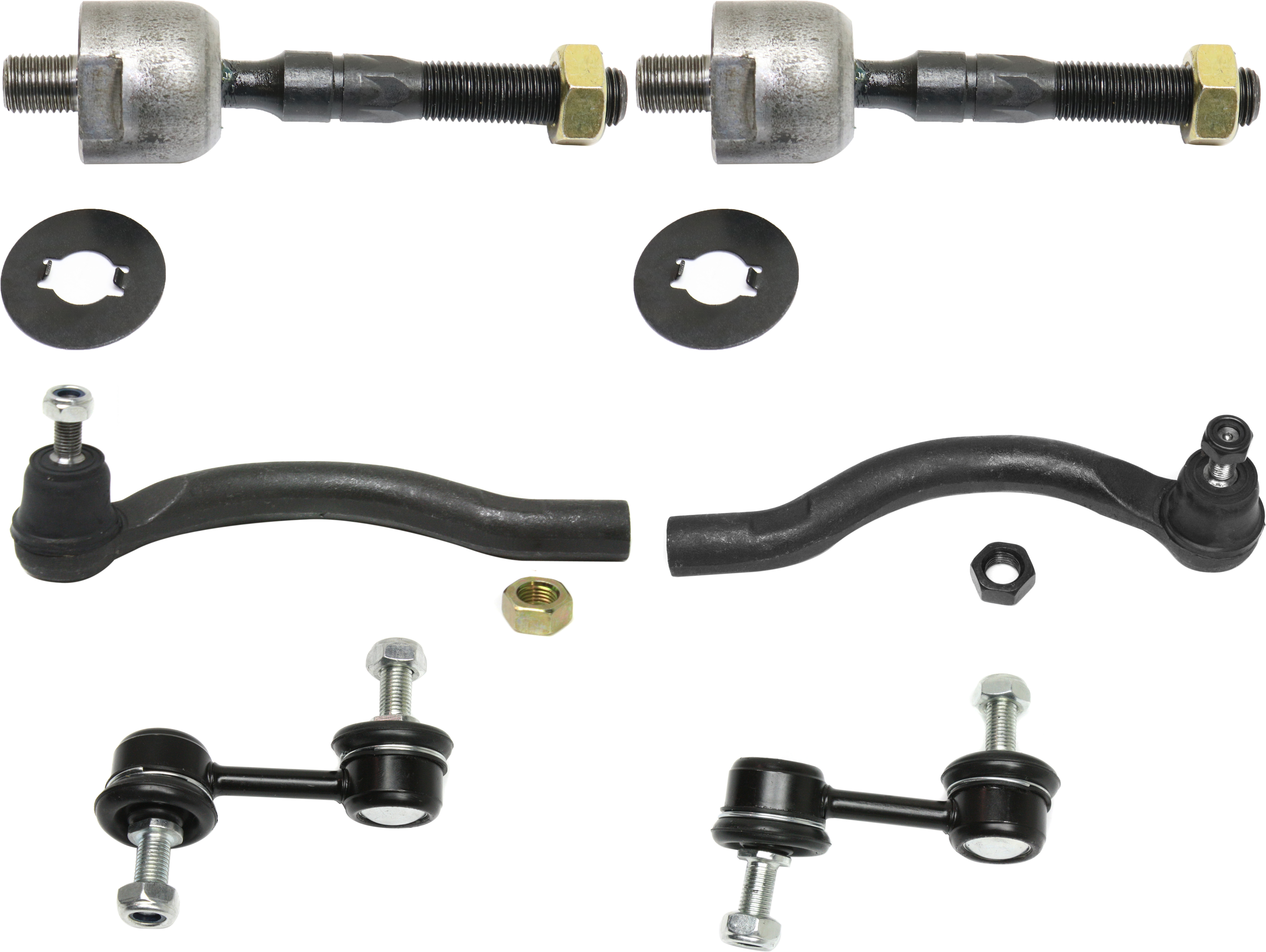 AM ACCORD 03-07 FRONT SUSPENSION KIT RH AND LH 6 pc Kit with Sway Bar Links and Tie Rod Ends SKU KIT 011016-10 OEM 51321SDAA05-51320SDAA05-53560S
