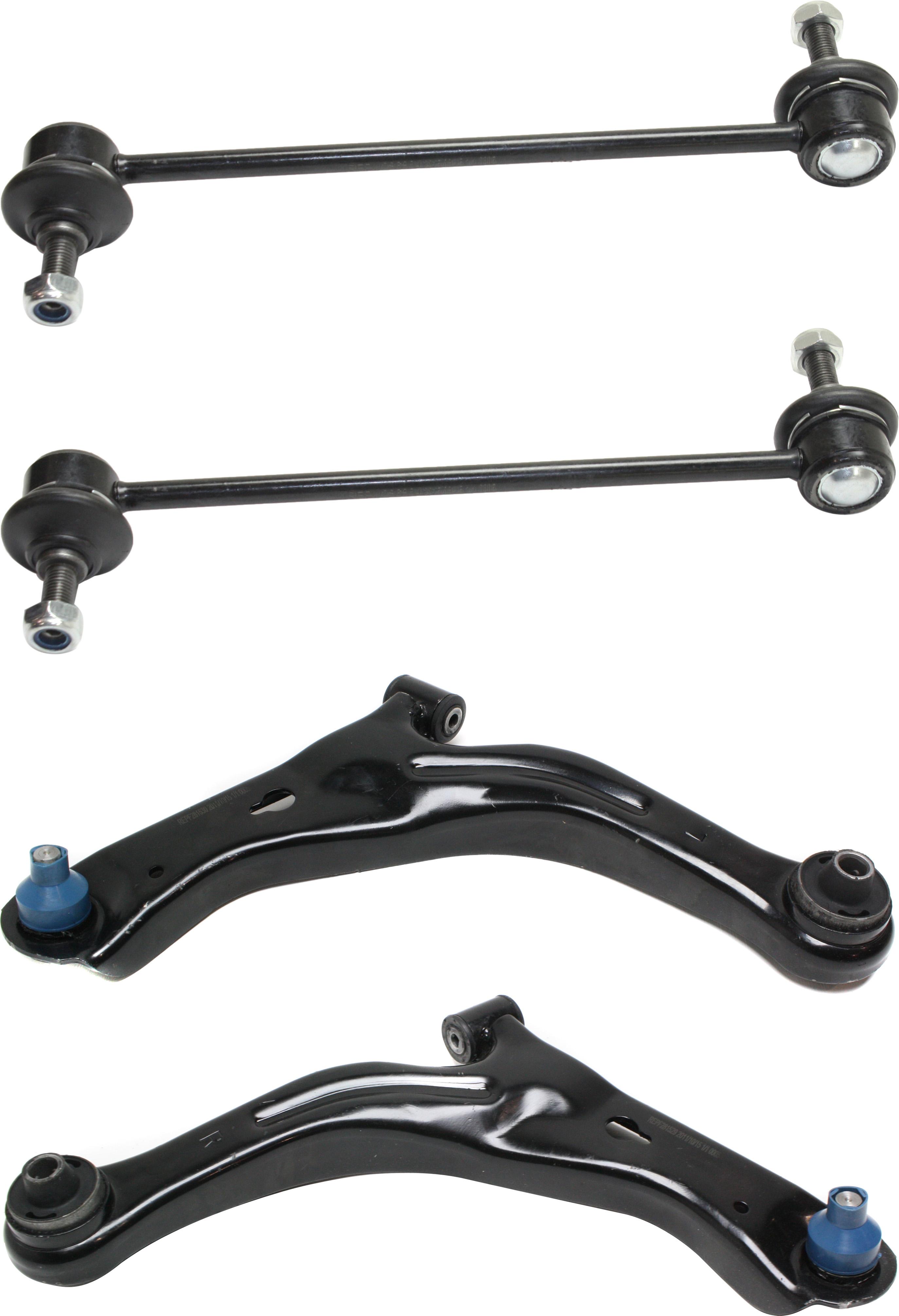 AM ESCAPE TRIBUTE 01-04 FRONT CONTROL ARM KIT RH AND LH w ball joint s 4 pc Kit with Sway Bar Link SKU KIT 011018-05 OEM 4L8Z3079L EC0134350N 3L8Z3079A