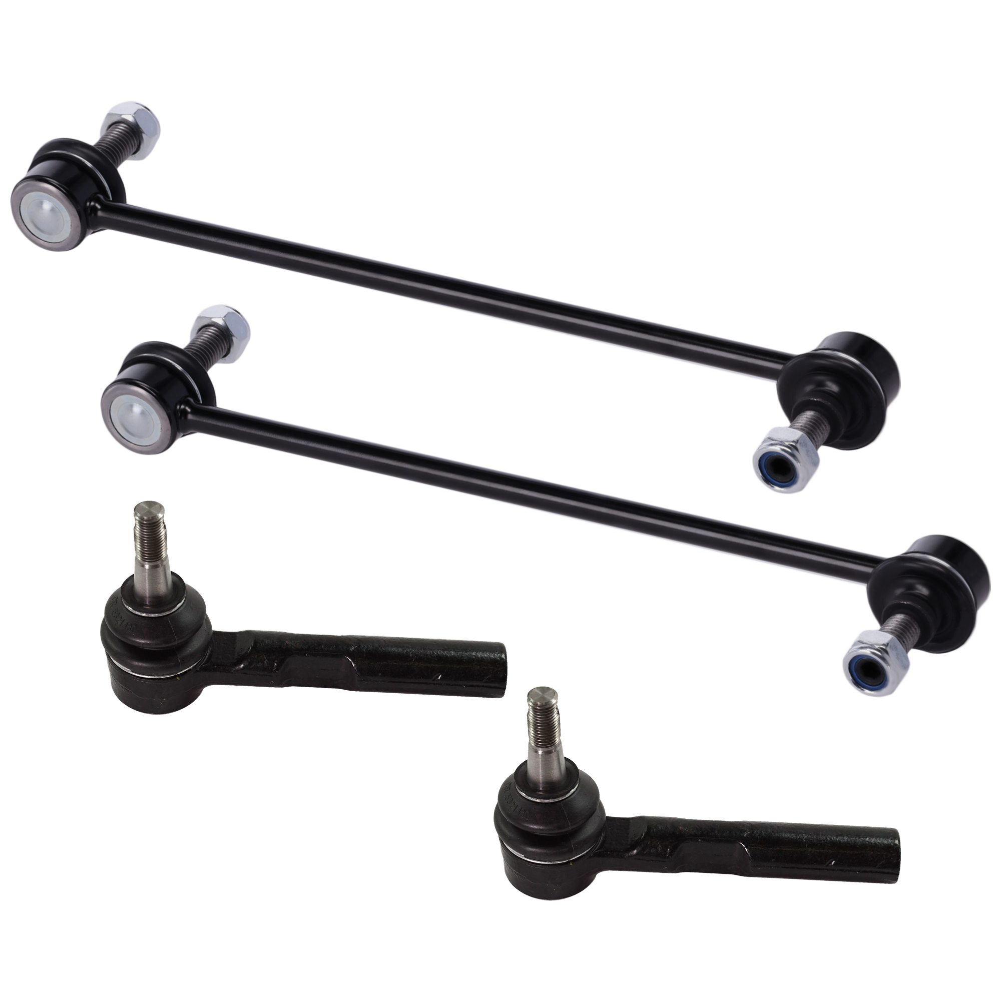 AM AURA 07-09 G6-05-09 MALIBU 04-09 FRONT TIE ROD RH AND LH Outer 4 pc Kit with Sway Bar Links and Tie Rod Ends SKU KIT 011018-12 OEM 4012059-15944090-22687089-4012