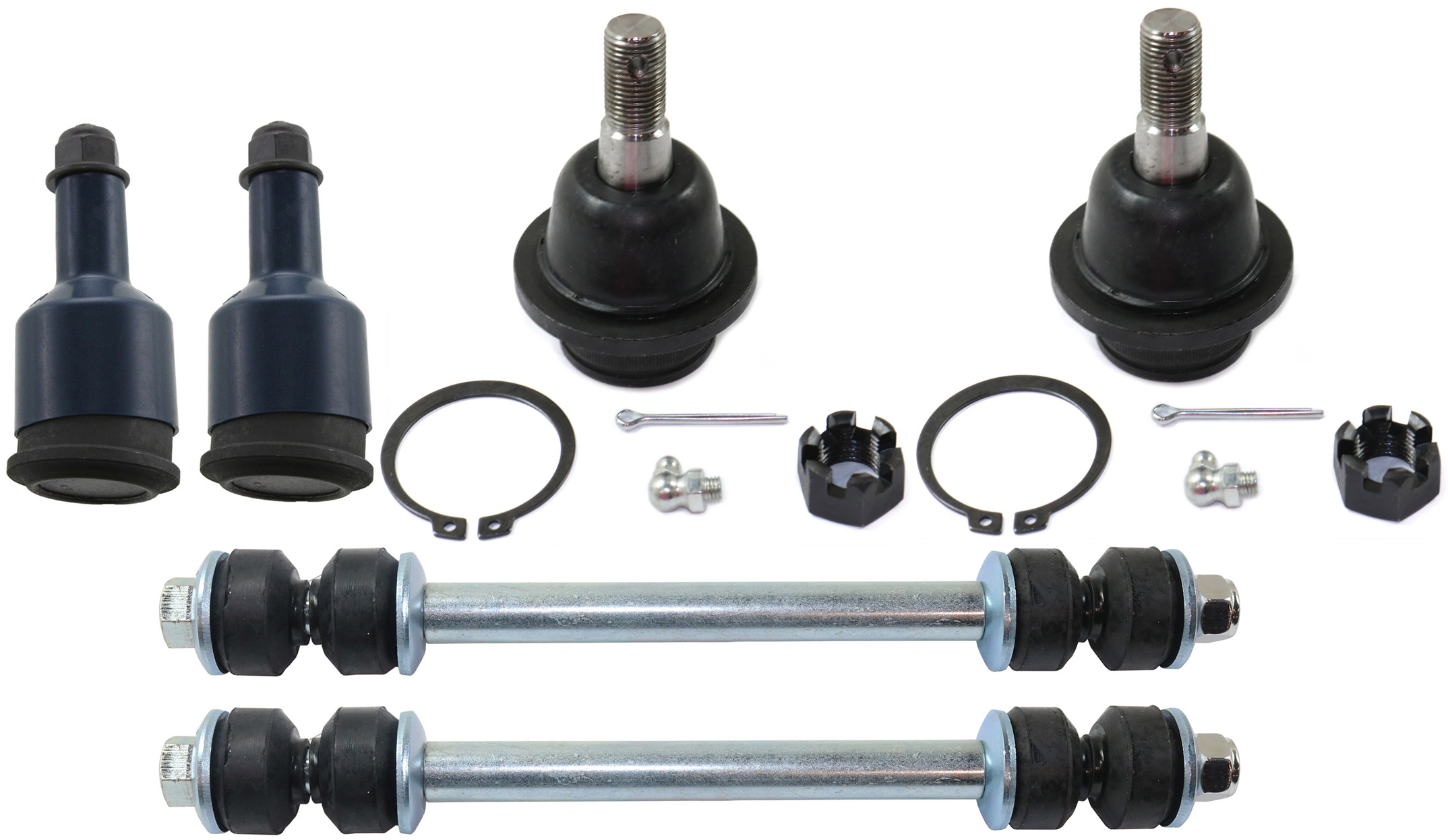 AM EXPLORER MOUNTAINEER 02-05 FRONT SUSPENSION KIT RH AND LH 6 pc Kit with Sway Bar Links and Ball Joints SKU KIT 011018-16 OEM 104222-285019-1016769-2601460