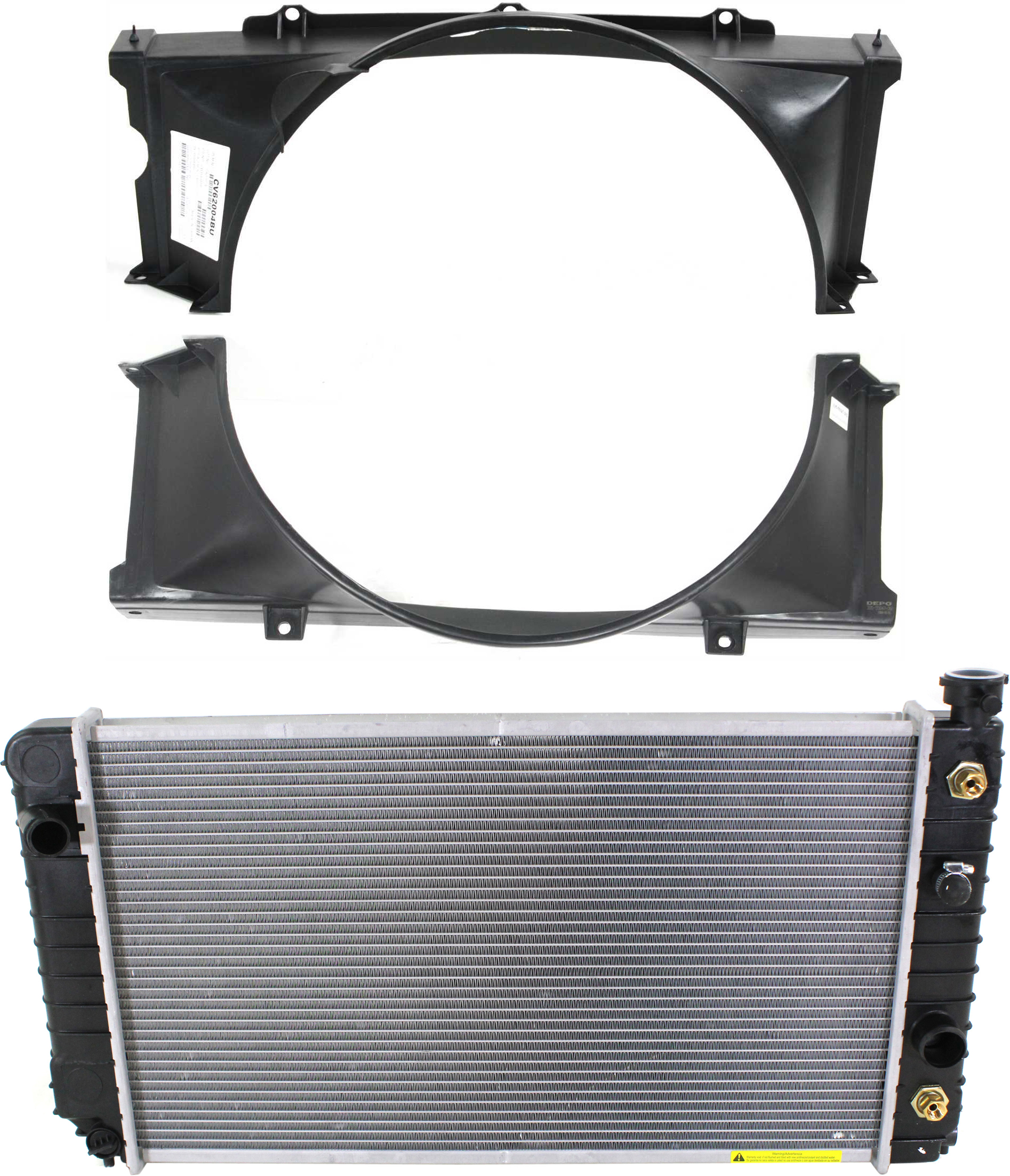 AM S10 S10 BLAZER 88-94 BRAVADA 91-94 RADIATOR 3 pc kit with Fan Shroud 4.3L Eng. SKU KIT 011019-02 Partslink GM3110119 GM3110118 OEM 52450025-15602558-15958485