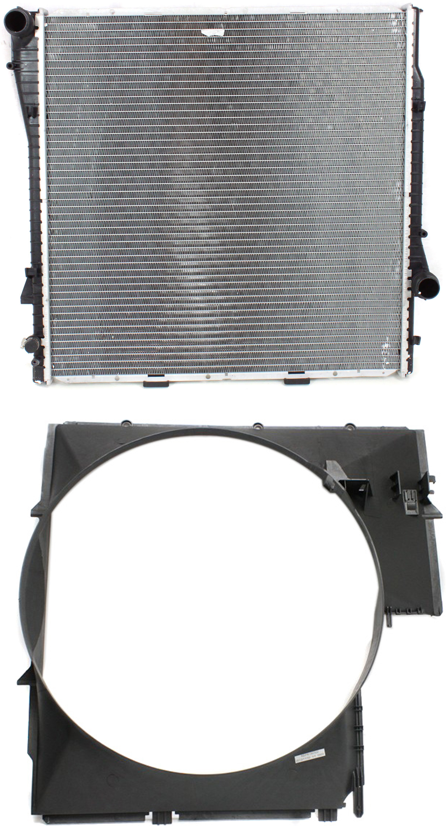 AM X5-00-03 RADIATOR Set of 2 with Fan Shroud 4.4-4.6L 8 Cyl. Eng. SKU KIT 011019-14 Partslink BM3010121 OEM 1-710-143-910-117-100-000-000
