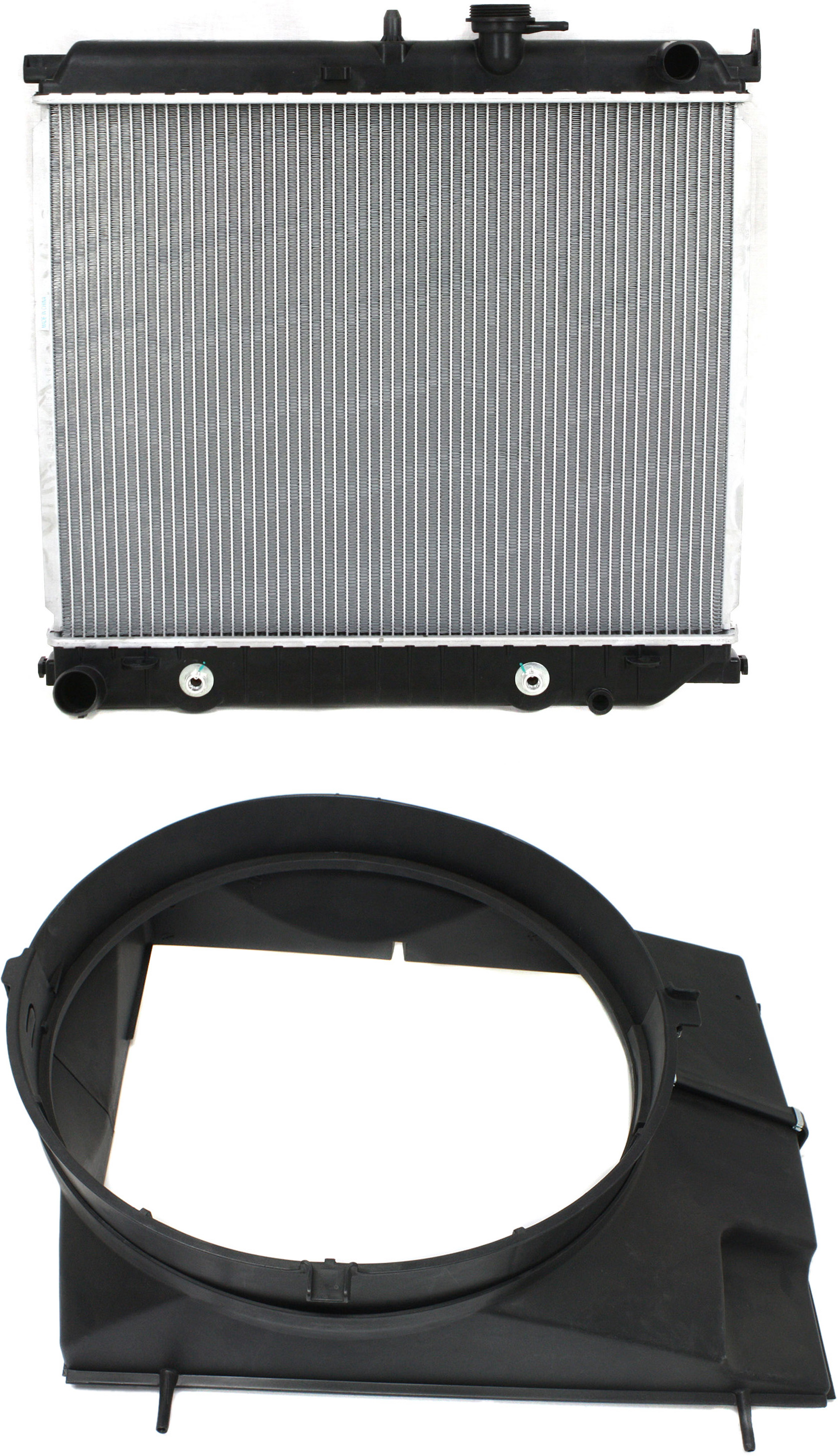AM CANYON COLORADO 04-11 RADIATOR 4 Cyl. Eng. 2 pc Kit with Fan Shroud SKU KIT 011019-22 Partslink GM3010455 GM3110145 OEM 15120862-15132136