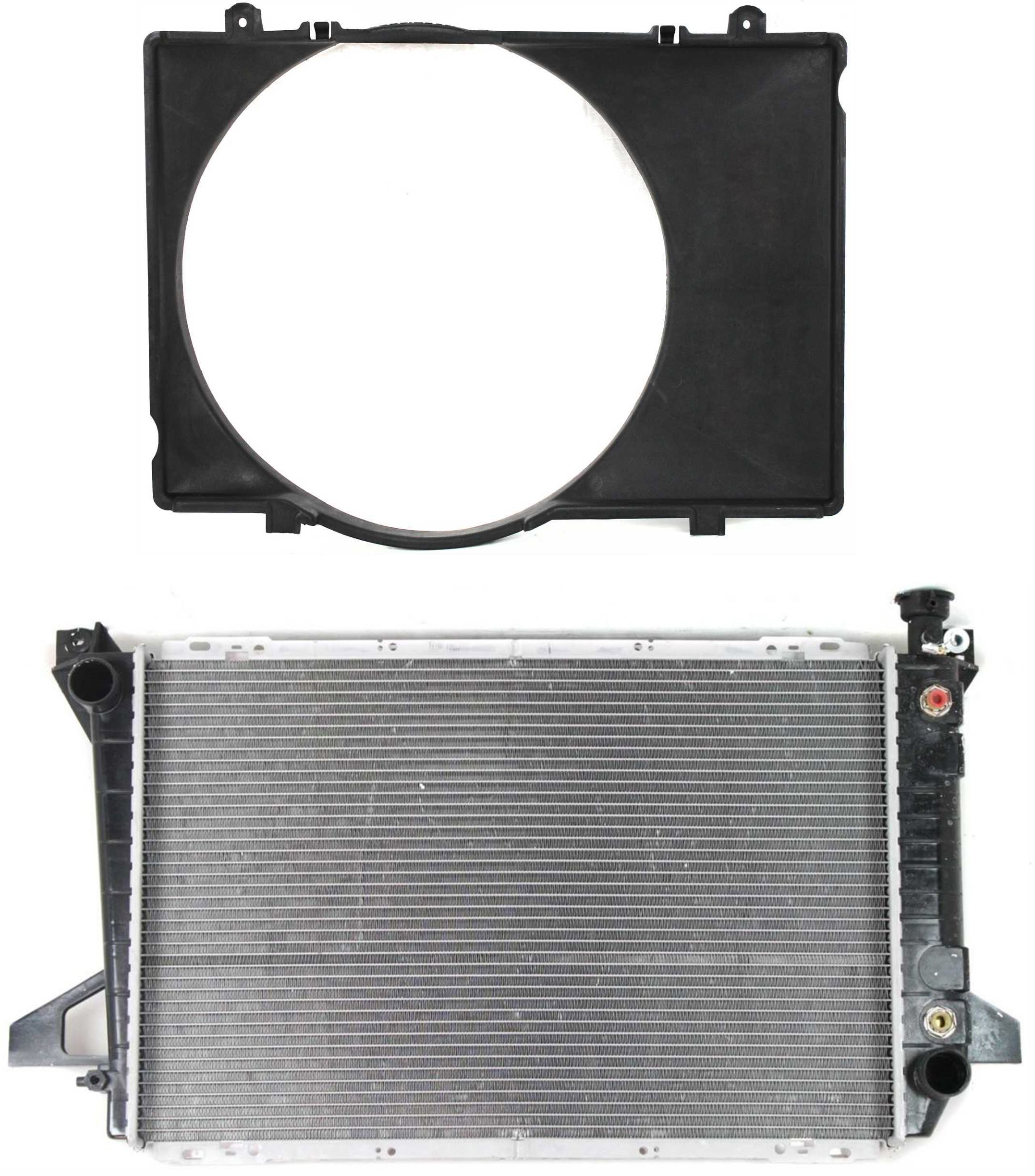 AM F SERIES 92-96 RADIATOR 6 Cyl. Eng. 2 pc Kit with Fan Shroud SKU KIT 011019-30 Partslink FO3010133 FO3110107 OEM F2TZ8005BA F5TZ8146UD