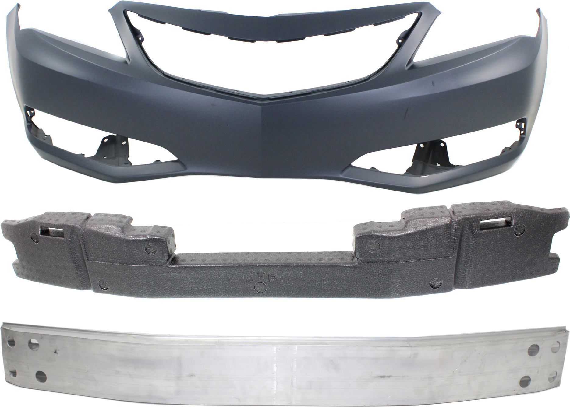 AM ILX 13-15 FRONT BUMPER COVER 3 pc Kit with Bumper Absorber and Bumper Reinforcement SKU KIT 011116-31 Partslink AC1000180 AC1070123 AC1006148 OEM 04711TX6A90ZZ 71170TX6A00-7113