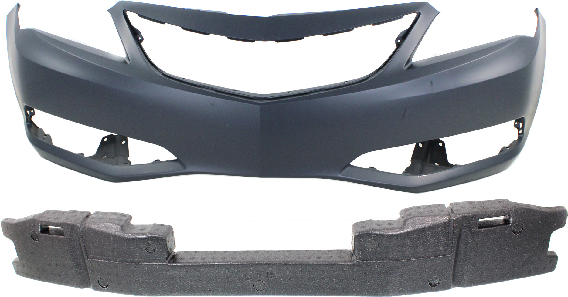 AM ILX 13-15 FRONT BUMPER COVER 2 pc Kit with Bumper Absorber SKU KIT 011116-32 Partslink AC1000180 AC1070123 OEM 04711TX6A90ZZ 71170TX6A00
