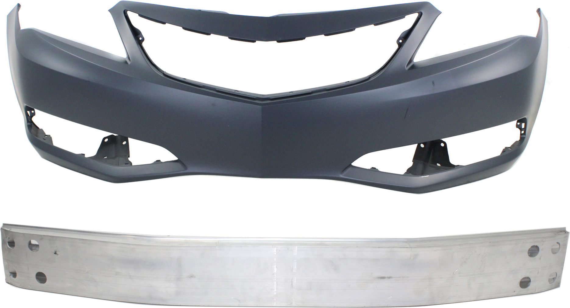 AM ILX 13-15 FRONT BUMPER COVER 2 pc Kit with Bumper Reinforcement SKU KIT 011116-33 Partslink AC1000180 AC1006148 OEM 04711TX6A90ZZ 71130TX6A00