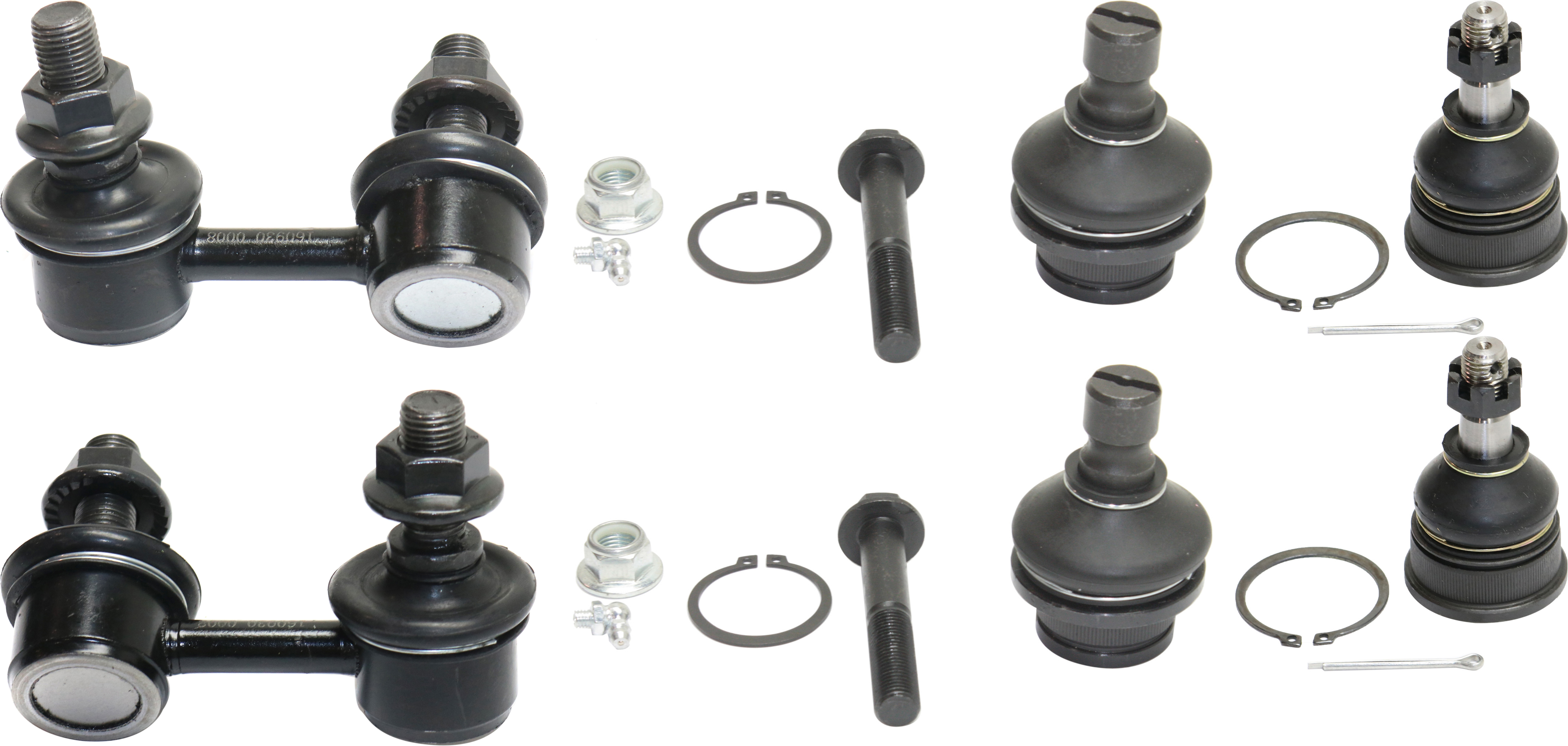 AM FRONTIER 05-19 FRONT SUSPENSION KIT RH AND LH 6 pc Kit with Sway Bar Links and Ball Joints SKU KIT 011118-01 OEM 2601734-5051426-10480647-45