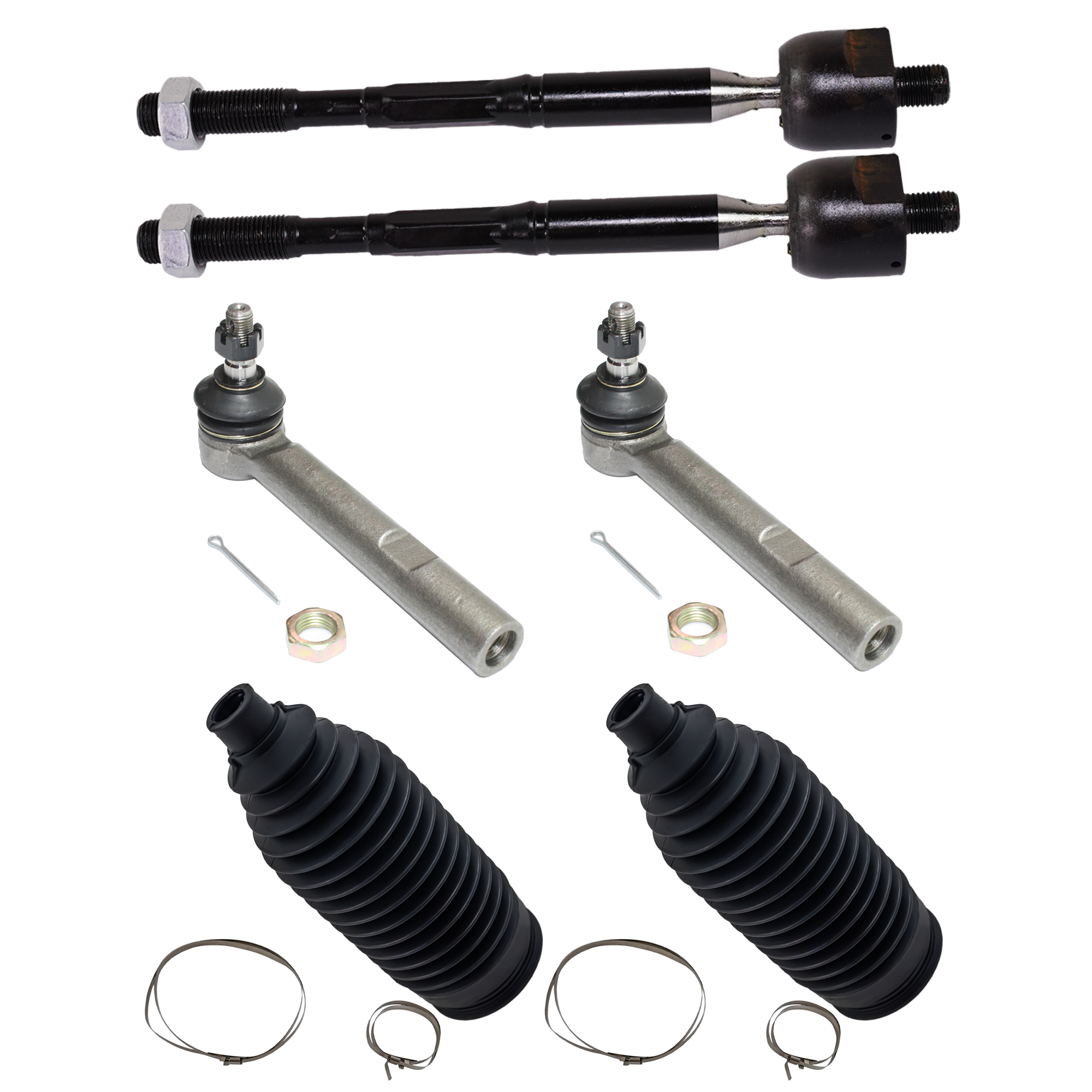 AM HIGHLANDER 04-07 RX350-07-09 FRONT SUSPENSION KIT RH AND LH 6 pc kit with Steering Rack Boots and Tie Rod Ends SKU KIT 011123-01 OEM 4553508010-53534SZAA02-4546009