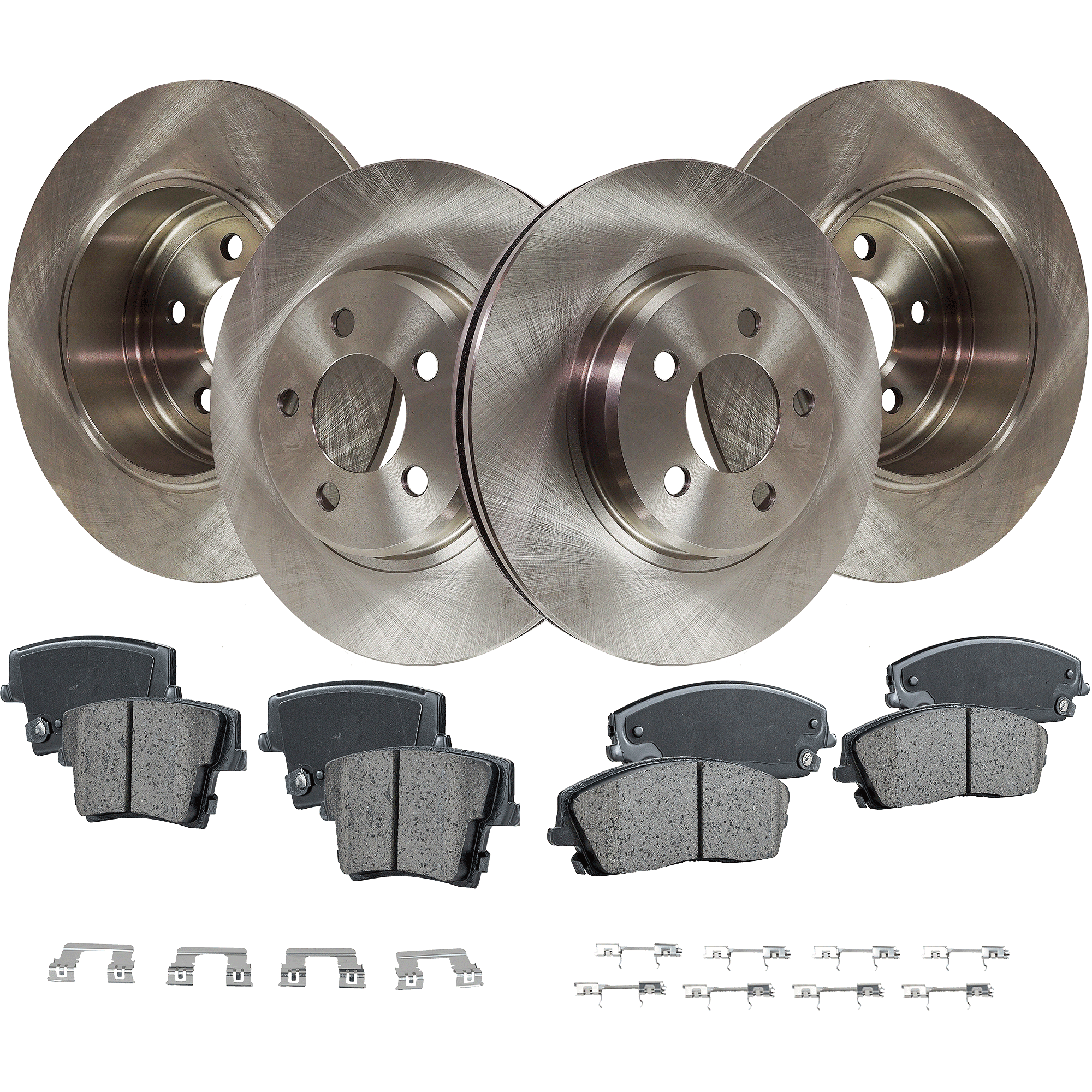 AM CHRYSLER 300-05-13 FRONT AND REAR BRAKE DISC AND PAD KIT 4 Wheel Set SKU KIT 011321-06 OEM 4779208AB 4779208AD 4779208AE