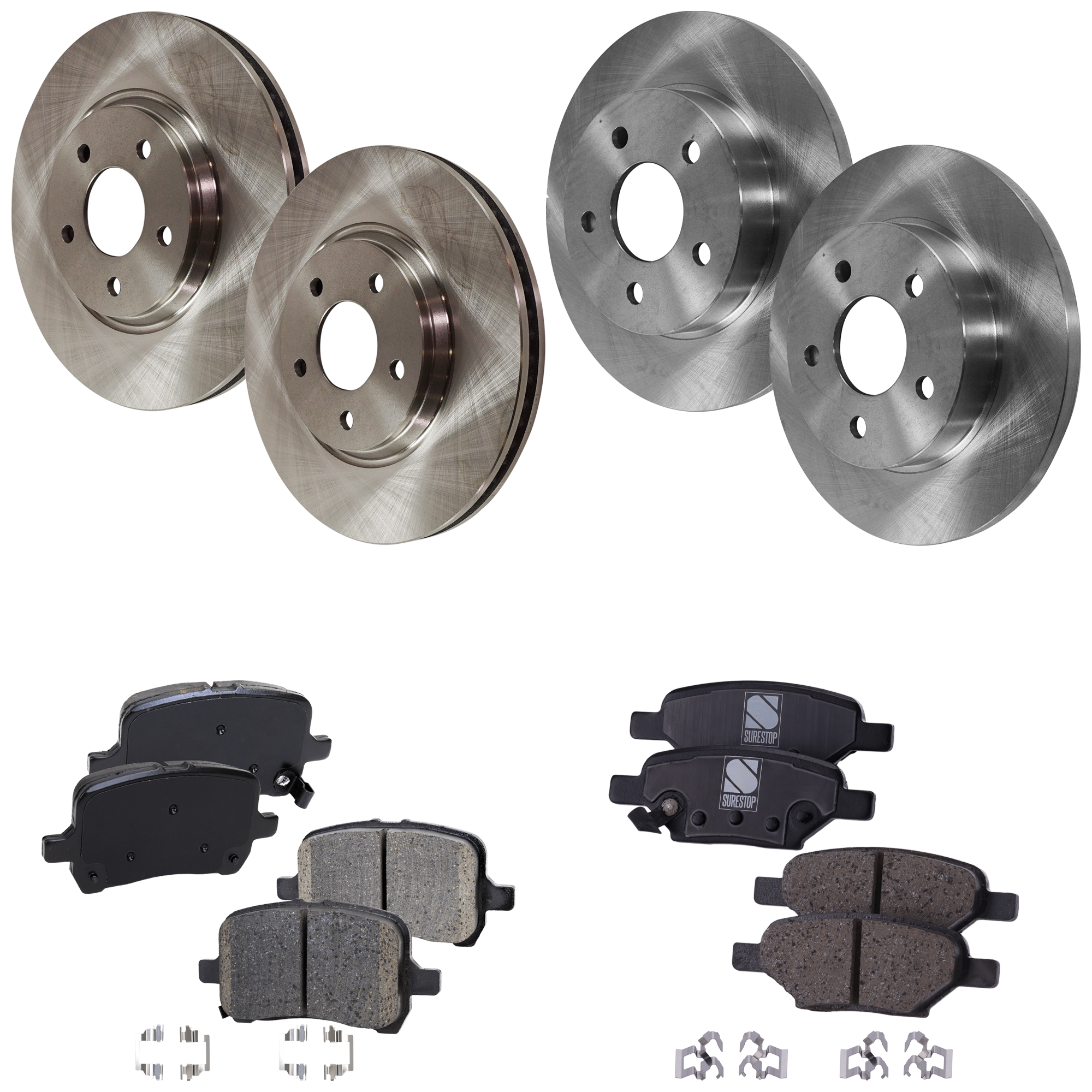 AM ION 04-07 REAR BRAKE DISC AND PAD KIT 8 pc kit SKU KIT 011321-21 OEM 22705356-15935922-20906304-193