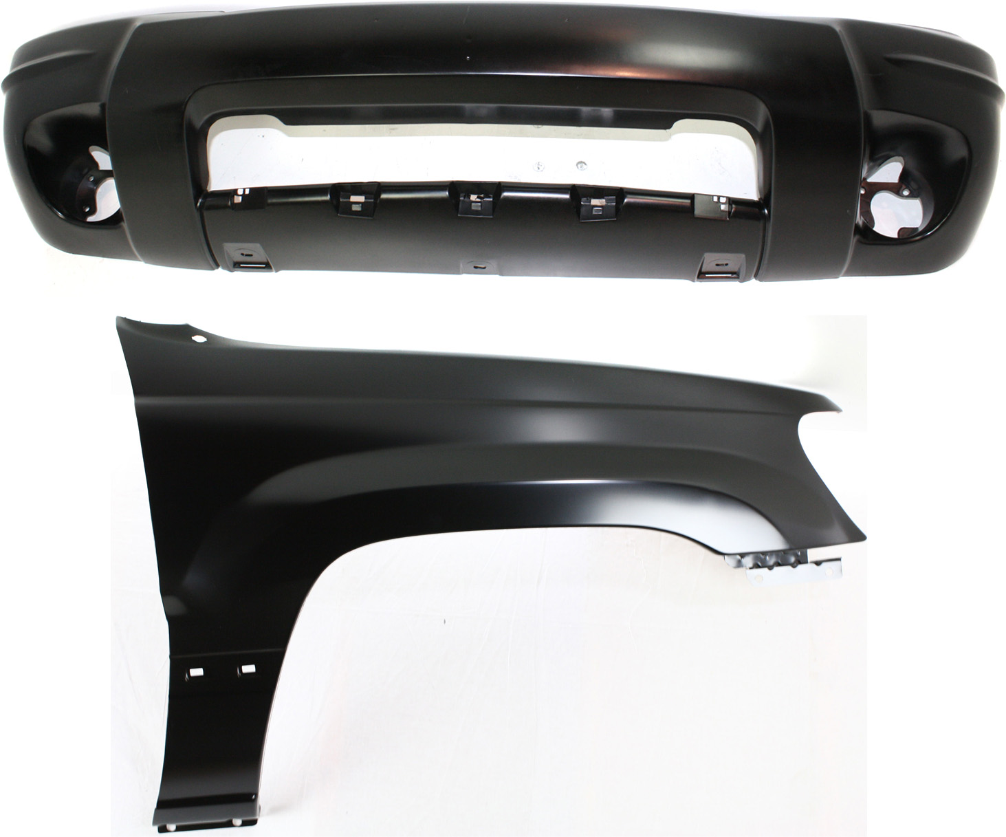 AM GRAND CHEROKEE 04-04 FRONT BUMPER COVER 2 pc Kit with Fender SKU KIT 011418-102 Partslink CH1000920 CH1241211 OEM 5JF89TZZAD 55135900AC
