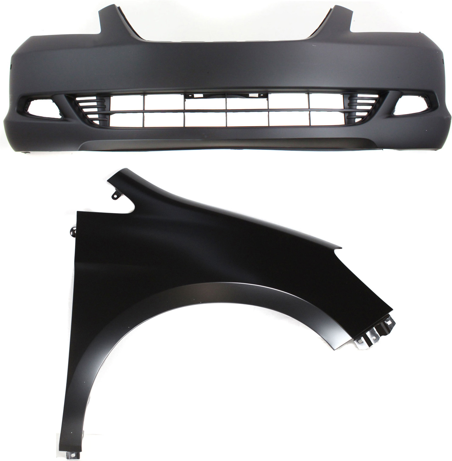 AM ODYSSEY5-07 FRONT BUMPER COVER 2 pc Kit Primed with Fender SKU KIT 011418-55 Partslink HO1000223 HO1241163 OEM 04711SHJA80ZZ 60211SHJA90ZZ
