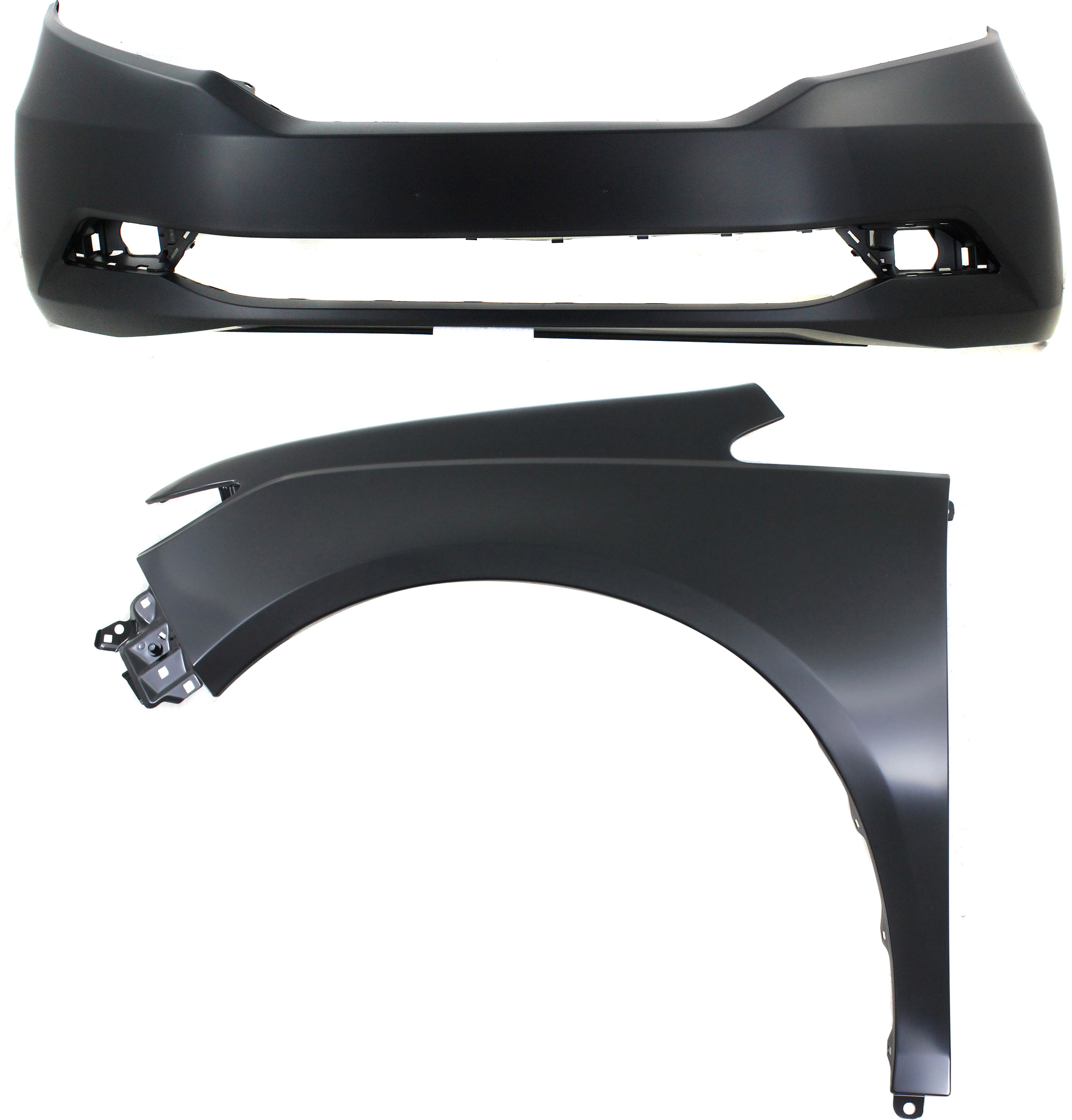 AM ODYSSEY 14-17 FRONT FENDER LH 2 pc Kit with Bumper Cover SKU KIT 011418-69 Partslink HO1240187 HO1000293 OEM 60260TK8A80ZZ 04711TK8A91ZZ