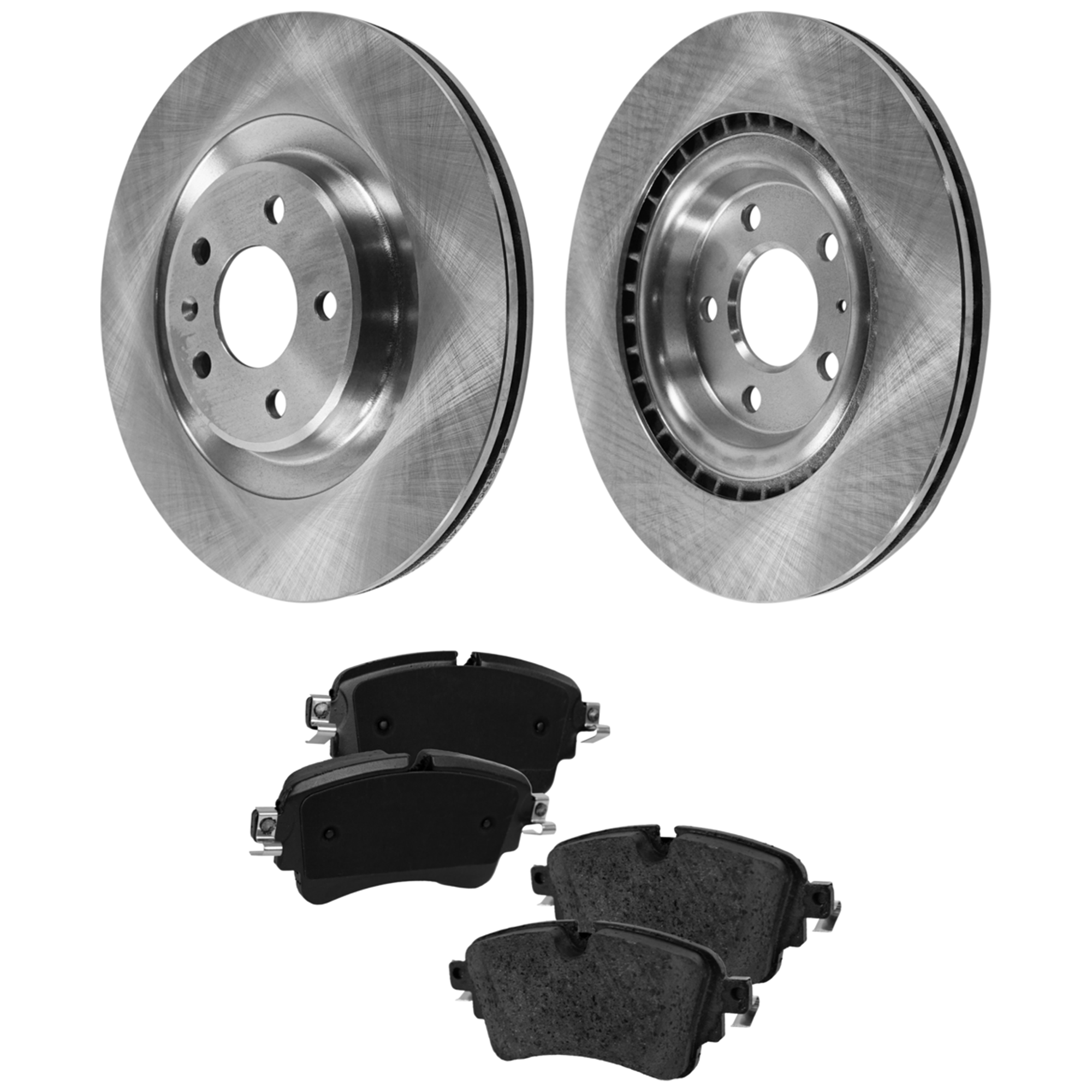 AM A4 A4 QUATTRO 17-20 REAR BRAKE DISC AND PAD KIT 4 pc kit SKU KIT 011623-101 OEM 4H0615601H 8W0698451F 8W069845
