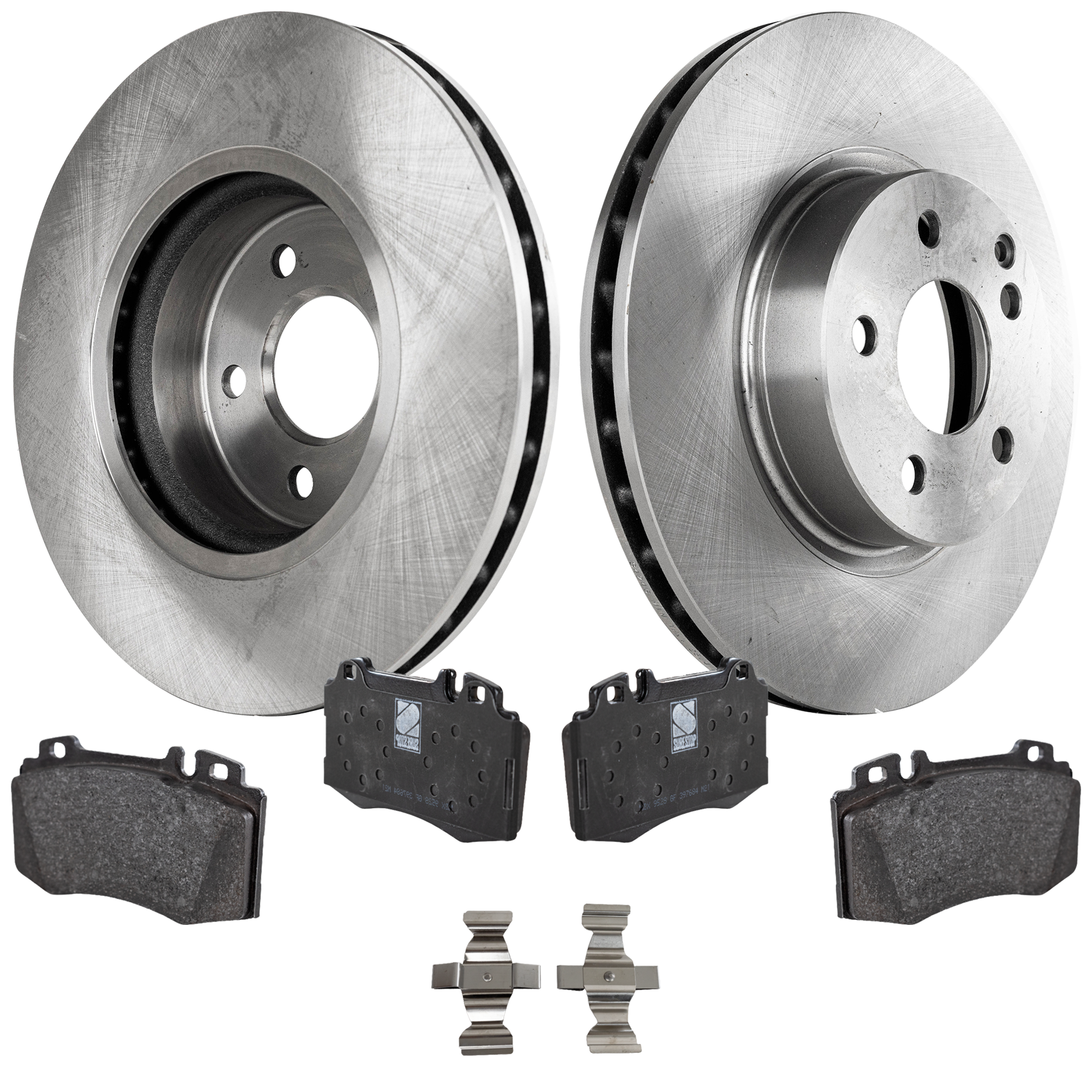 AM E500-03-06 FRONT BRAKE DISC AND PAD KIT 2 Wheel Set SKU KIT 011623-116 OEM 2114210912-0044200420-00442005