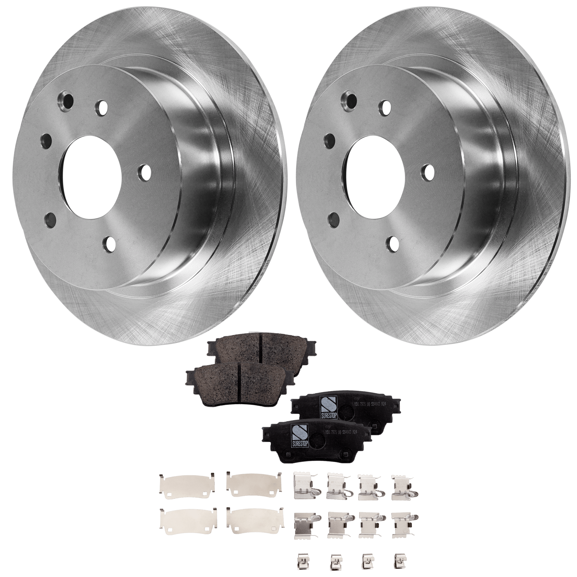 AM ALTIMA 21-22 REAR BRAKE DISC AND PAD KIT 2 Wheel Set SKU KIT 011623-124 OEM 432068J102-432069Y000-432069W1