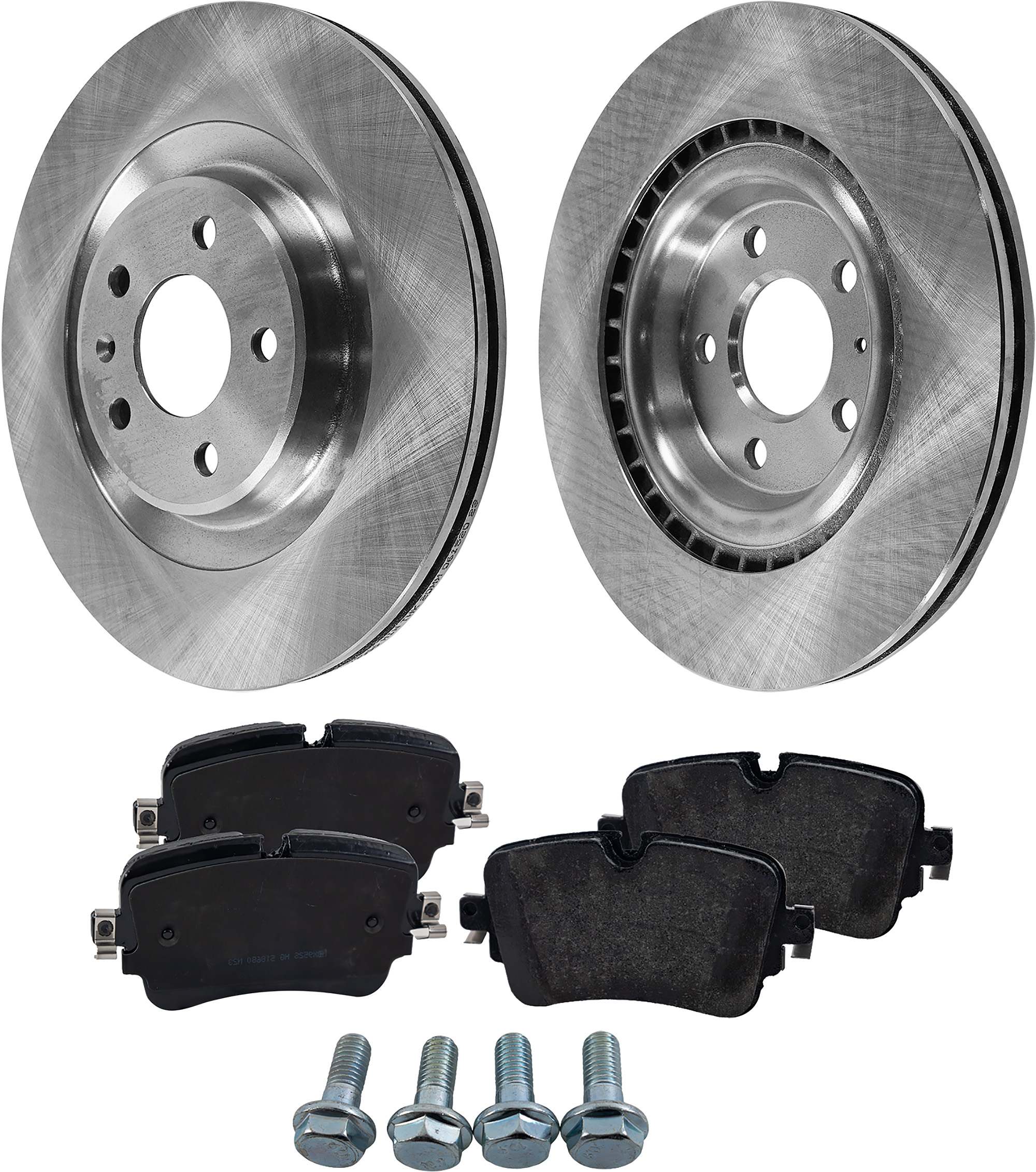 AM Q7-17-18 REAR BRAKE DISC AND PAD KIT 2 Wheel Set SKU KIT 011623-137 OEM 4H0615601H 4KE698451A 4M069845