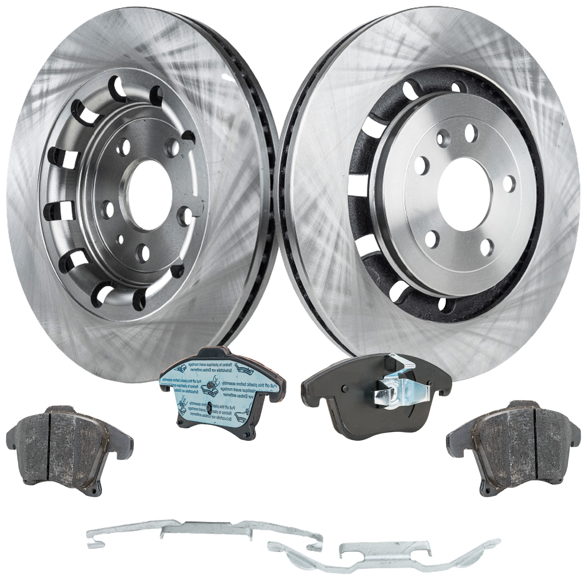 AM POLICE RESPONDER HYBRID 19-20 FRONT BRAKE DISC AND PAD KIT 4 pc kit SKU KIT 011623-155 OEM DG1Z1125C DG1Z1125B DG9C2001A