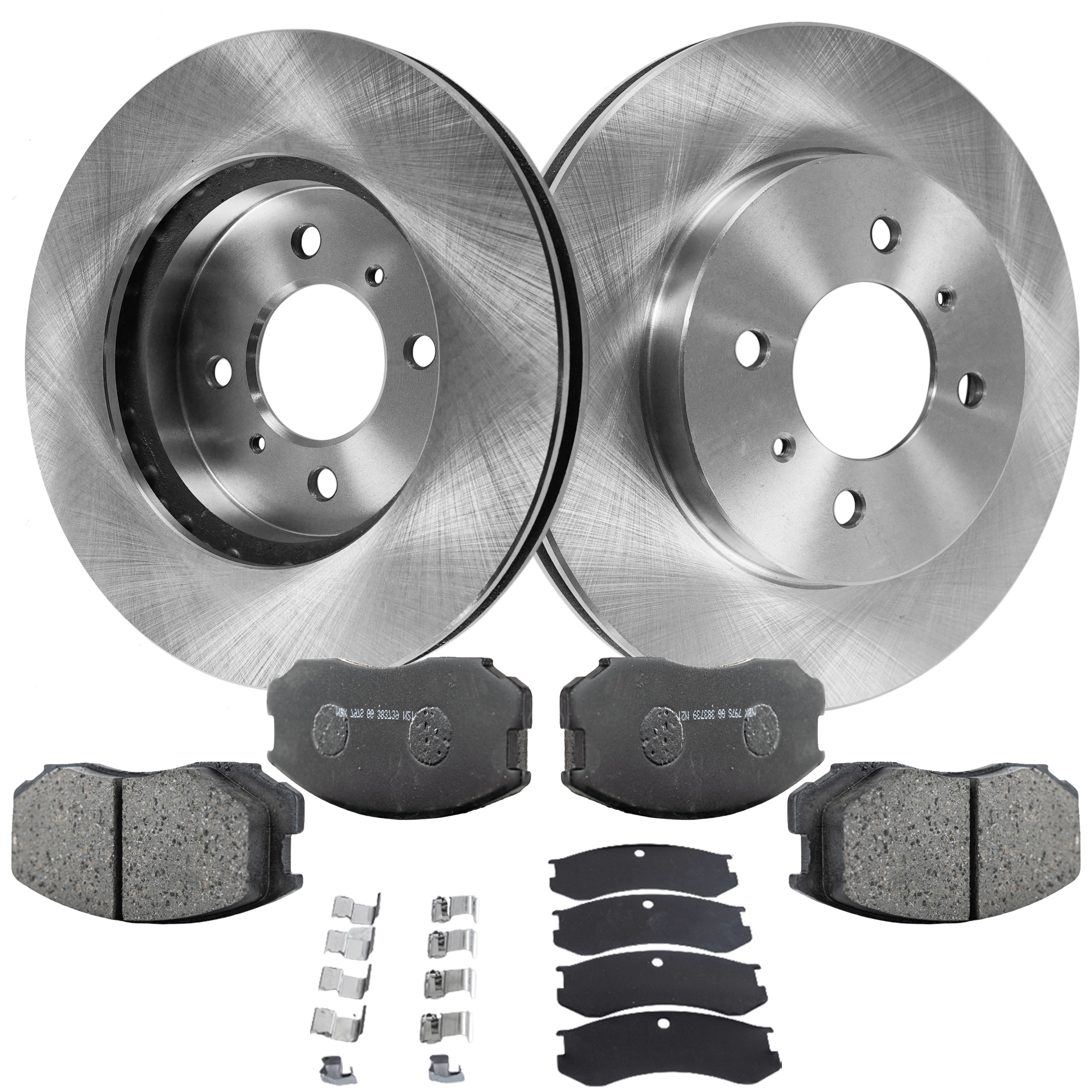 AM MIRAGE 98-00 FRONT BRAKE DISC AND PAD KIT 2 Wheel Set Plain Surface SKU KIT 011623-21 OEM MB699285 MR449771 AA35010107 M