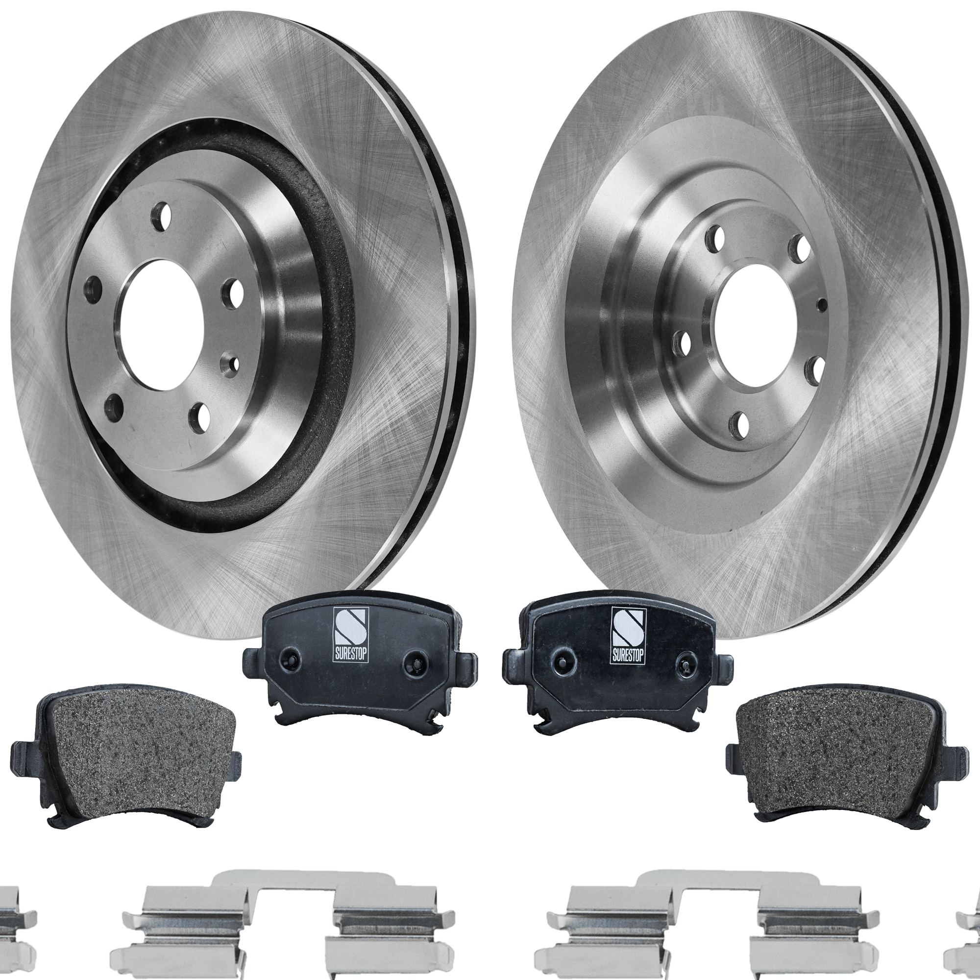 AM A6 QUATTRO 06-06 REAR BRAKE DISC AND PAD KIT 2 Wheel Set SKU KIT 011623-39 OEM 34320-45451-850119-900684-6007