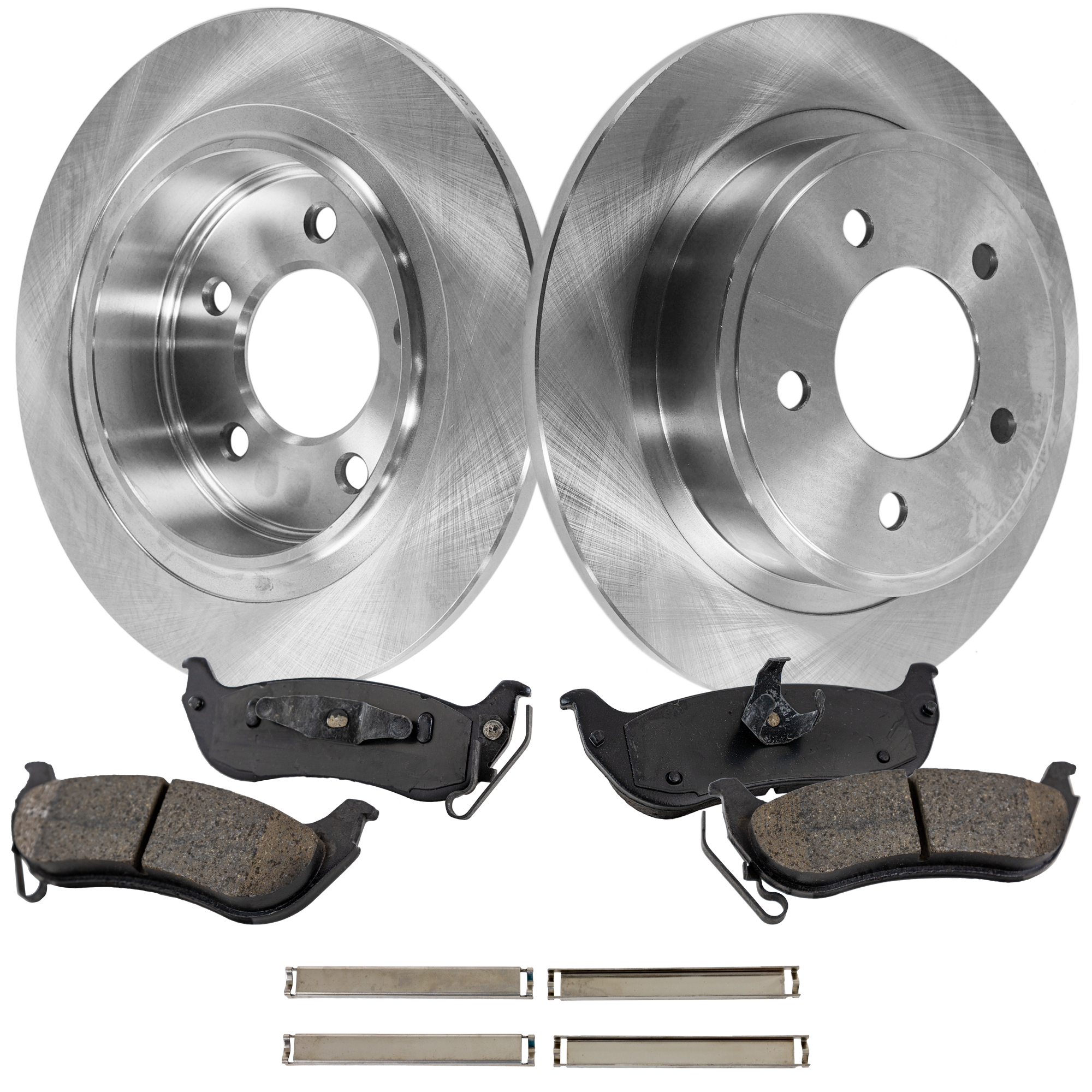 AM PACIFICA 04-08 REAR BRAKE DISC AND PAD KIT 4 pc kit SKU KIT 011623-51 OEM 4721240AB 4721240AF 04721240AG