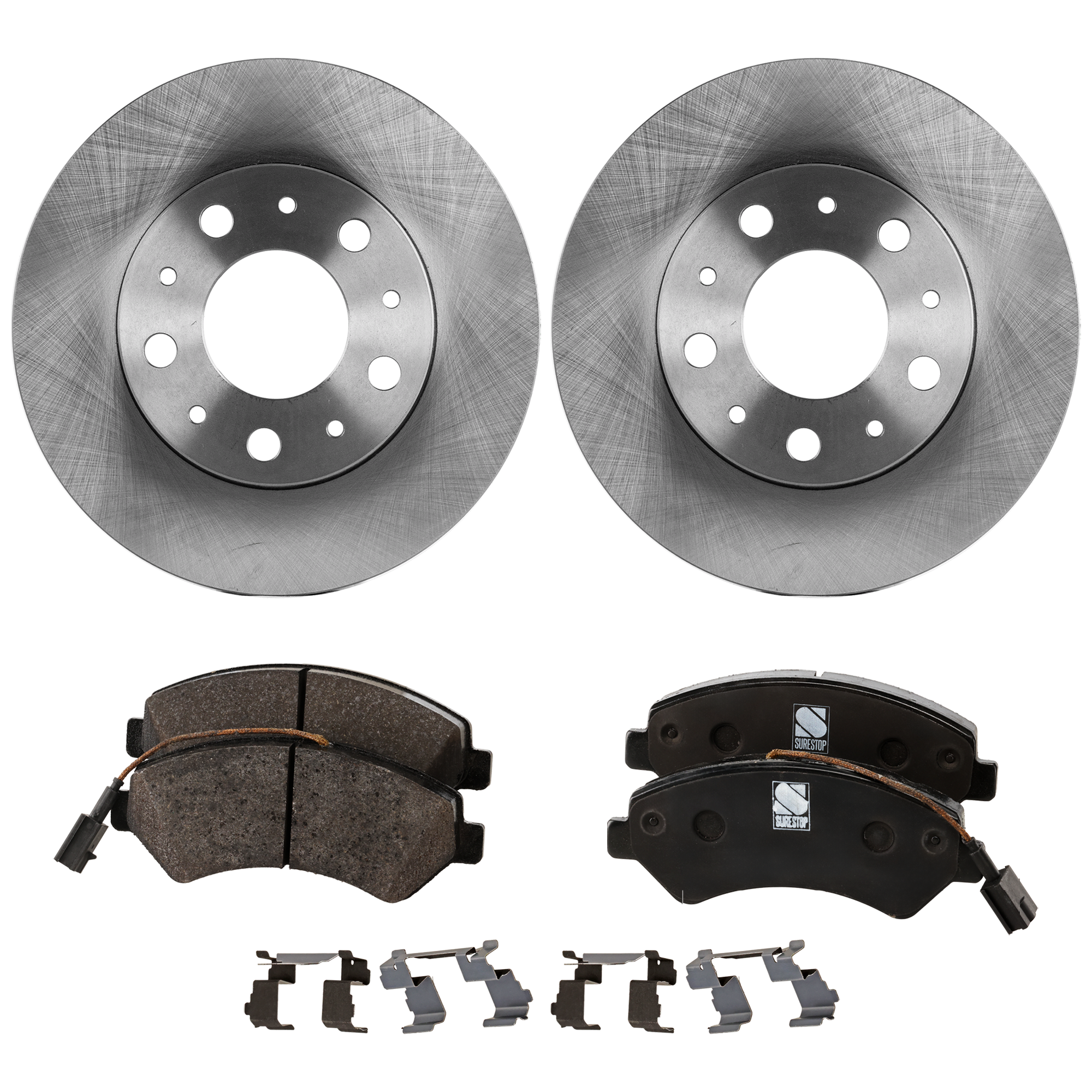 AM PROMASTER 1500-2500-3500-15-20 FRONT BRAKE DISC AND PAD KIT 2 Wheel Set Plain Surface SKU KIT 011623-56 OEM 68195026AA