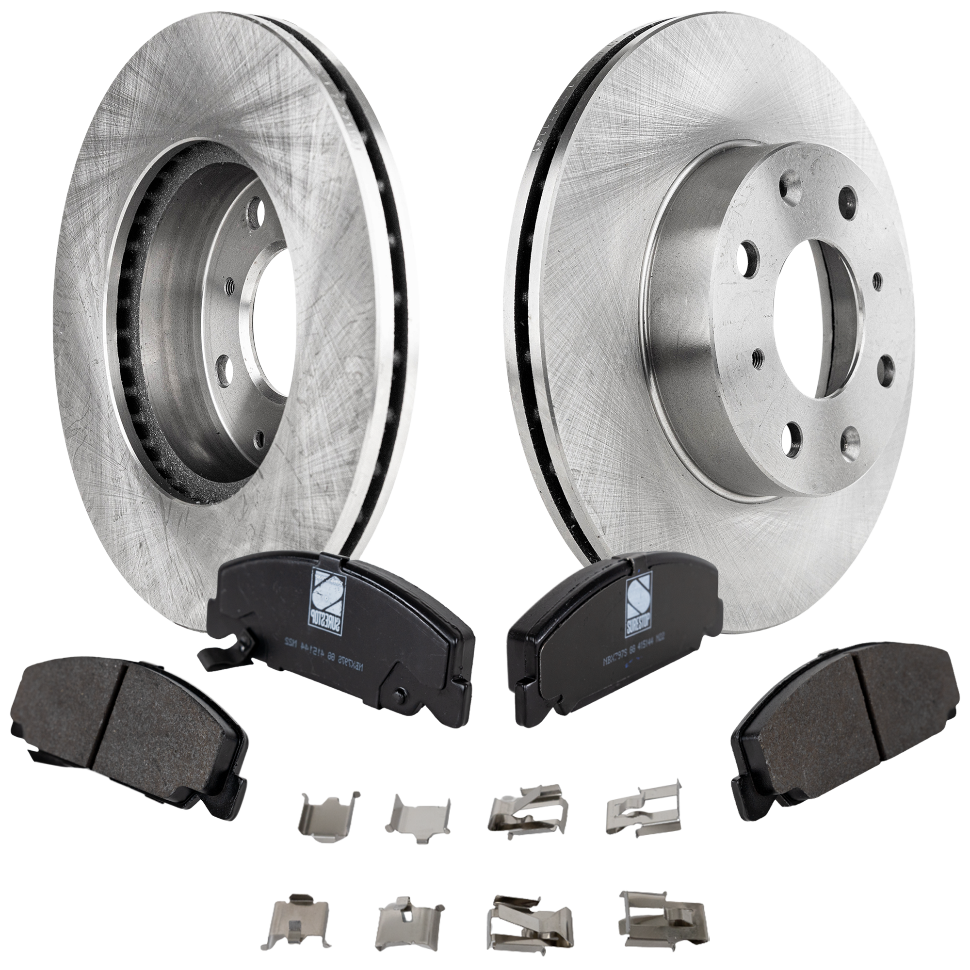 AM ACCORD 85-85 FRONT BRAKE DISC AND PAD KIT 2 Wheel Set SKU KIT 011623-61 OEM 45251SA6670-45251SE0010-064A5S