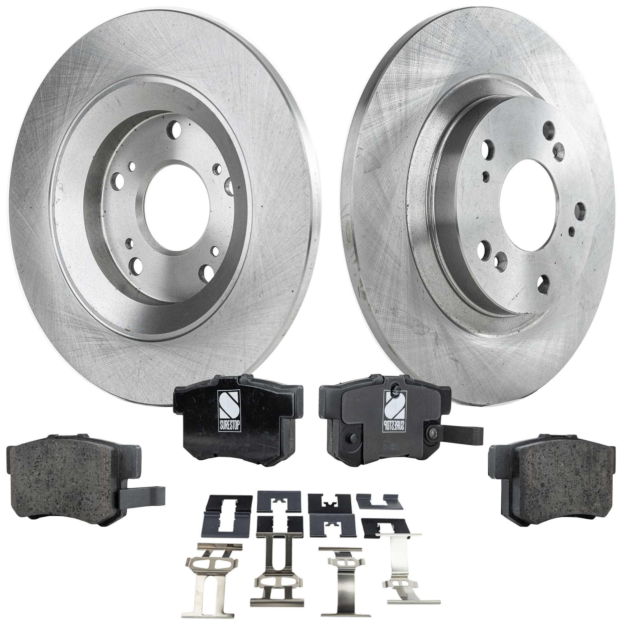 AM S2000-00-09 REAR BRAKE DISC AND PAD KIT 4 pc kit Plain Surface SKU KIT 011623-66 OEM 31271-0832895-60059028-31271G