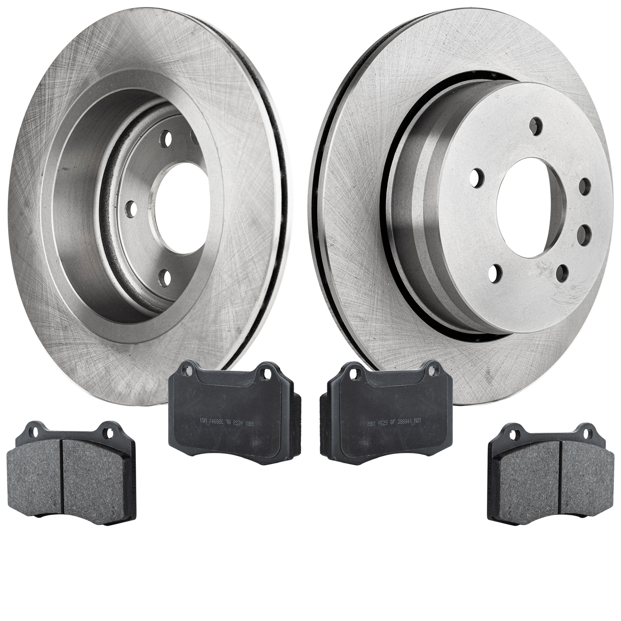 AM VANDEN PLAS 02-03 XKR 00-03 REAR BRAKE DISC AND PAD KIT 2 Wheel Set Plain Surface SKU KIT 011623-72 OEM 34094-145104-12120013-60020009