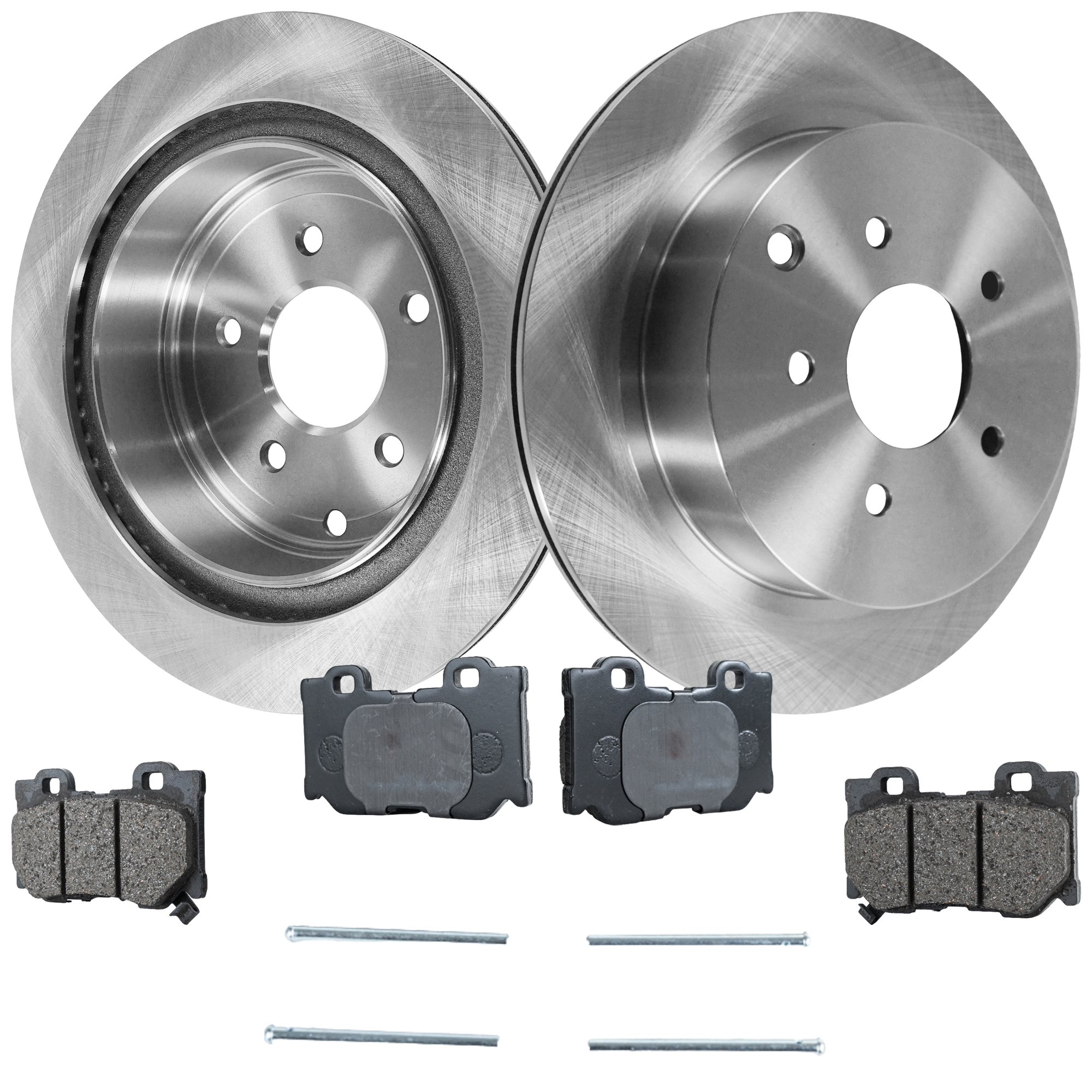 AM Q70-15-19 REAR BRAKE DISC AND PAD KIT 2 Wheel Set SKU KIT 011623-84 OEM 43206WL000-43206CA000-43206CK0