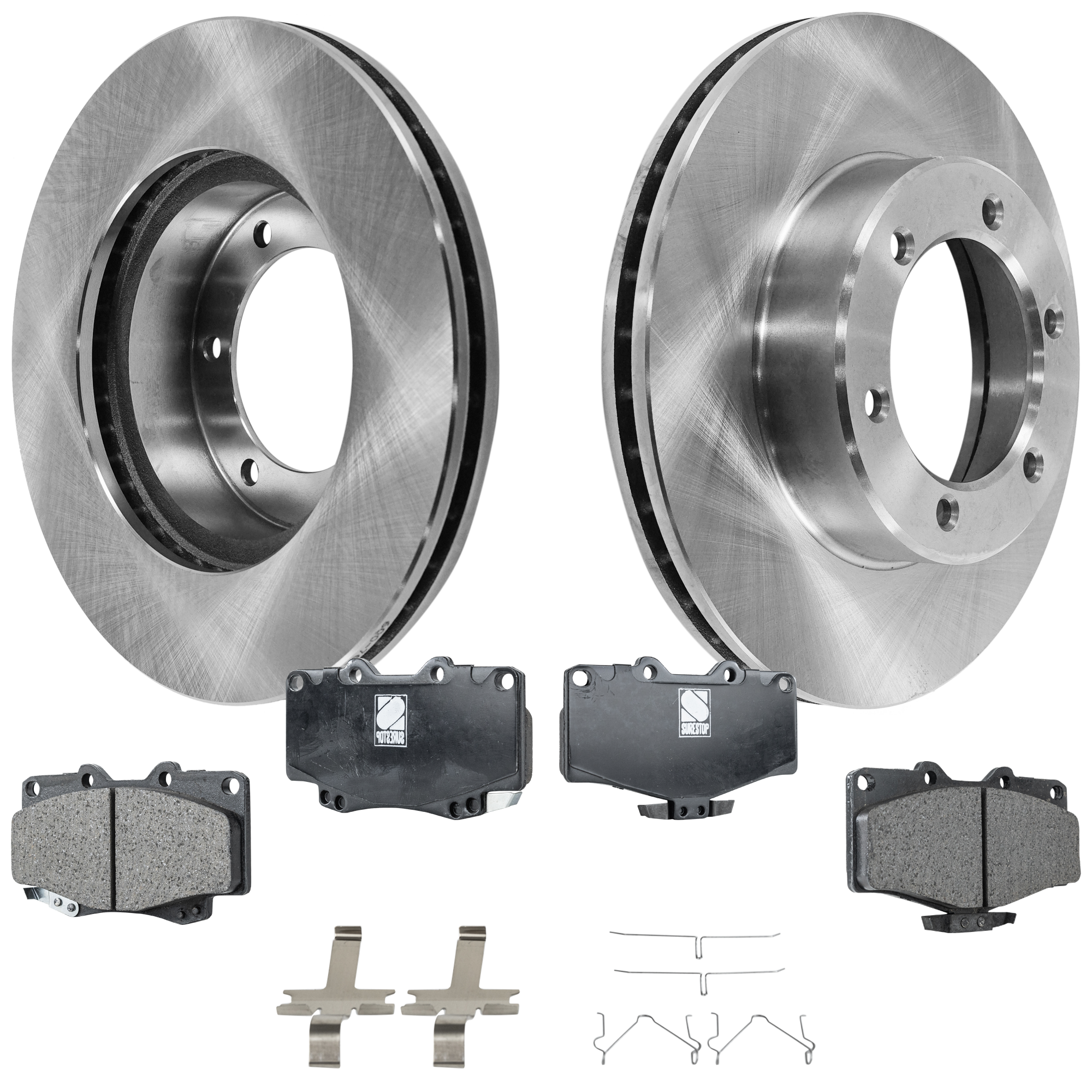 AM 4RUNNER 91-91 FRONT BRAKE DISC AND PAD KIT 2 Wheel Set SKU KIT 011623-92 OEM 4351235200-0446535140-04465YZZ