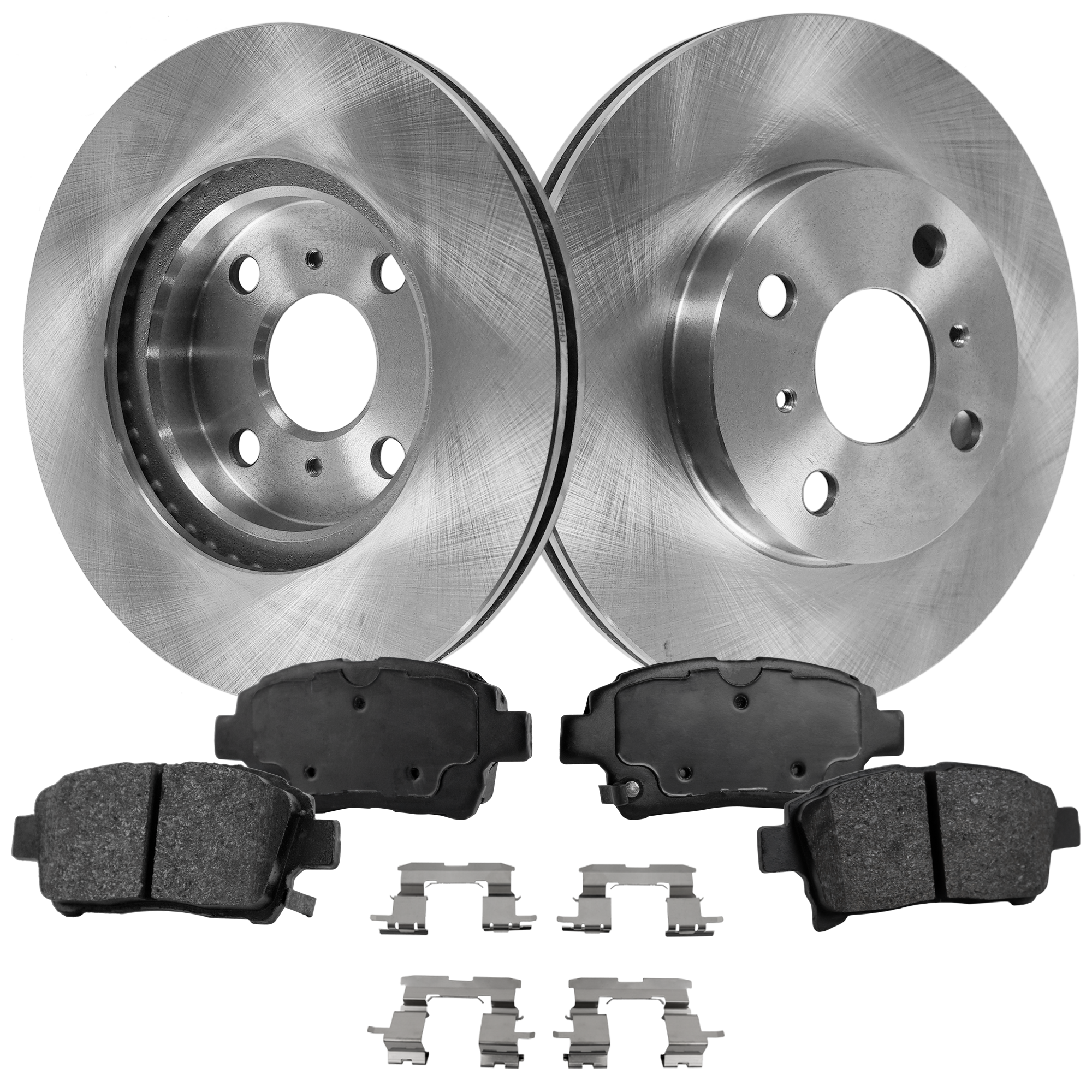 AM ECHO 03-05 MR2 SPYDER 02-05 FRONT BRAKE DISC AND PAD KIT 4 pc kit SKU KIT 011623-98 OEM 4351252040-4351217130-435120D0
