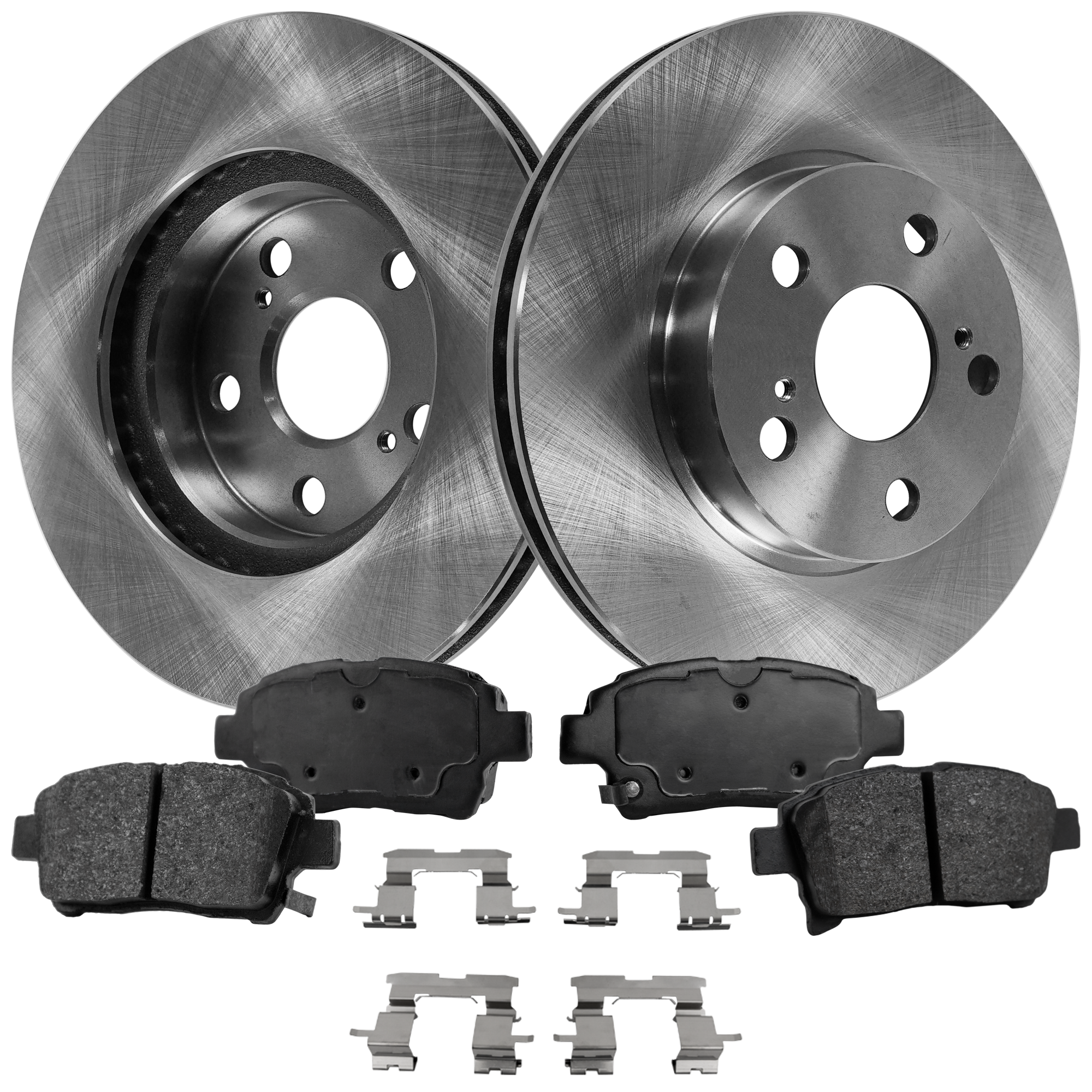 AM PRIUS 04-09 FRONT BRAKE DISC AND PAD KIT 4 pc kit SKU KIT 011623-99 OEM 4351247030-0446517101-04465171