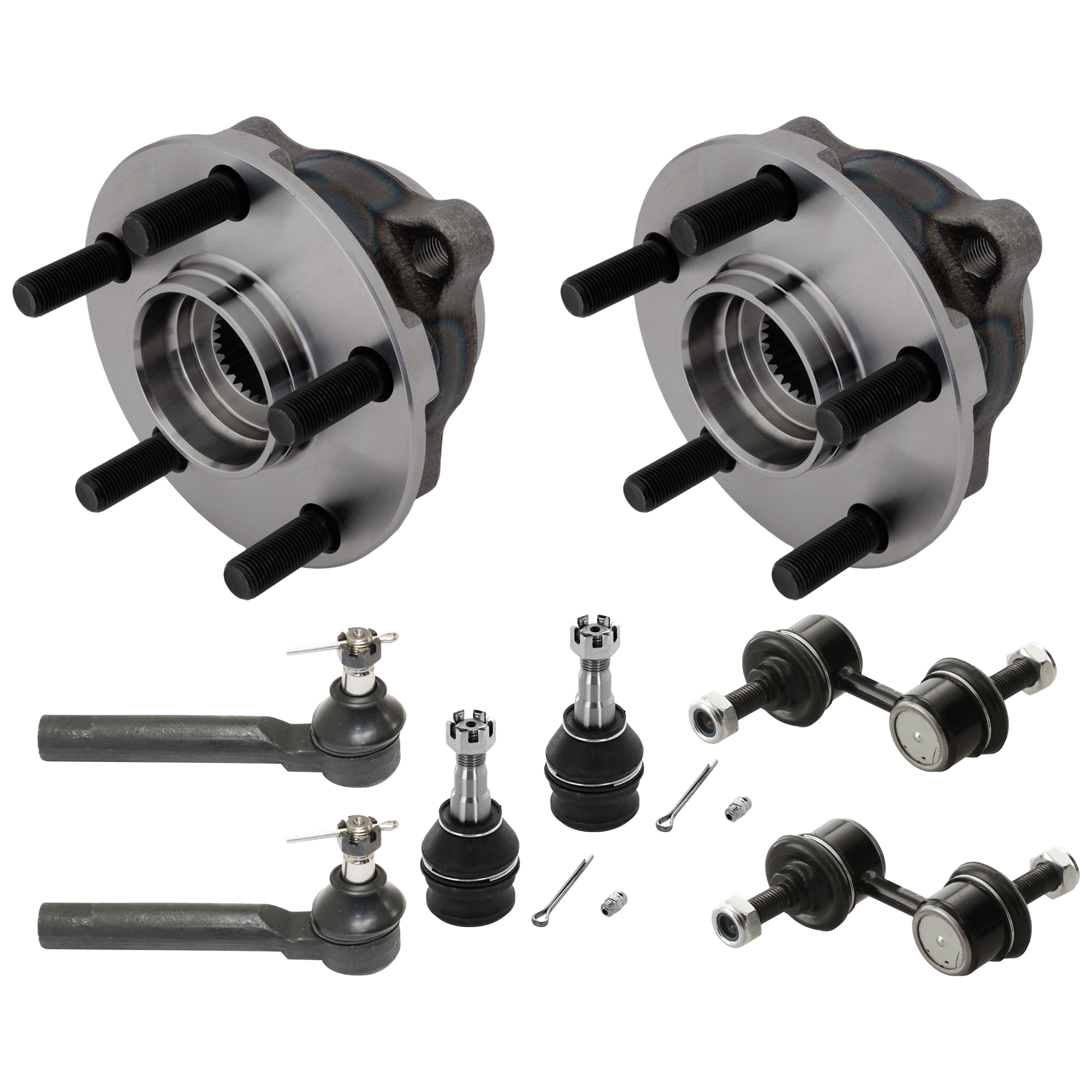 AM IMPREZA 08-14 FORESTER 09-13 FRONT HUB ASSEMBLY RH AND LH 8 pc kit SKU KIT 011625 C06 OEM 104141-255001-1014105-2601402